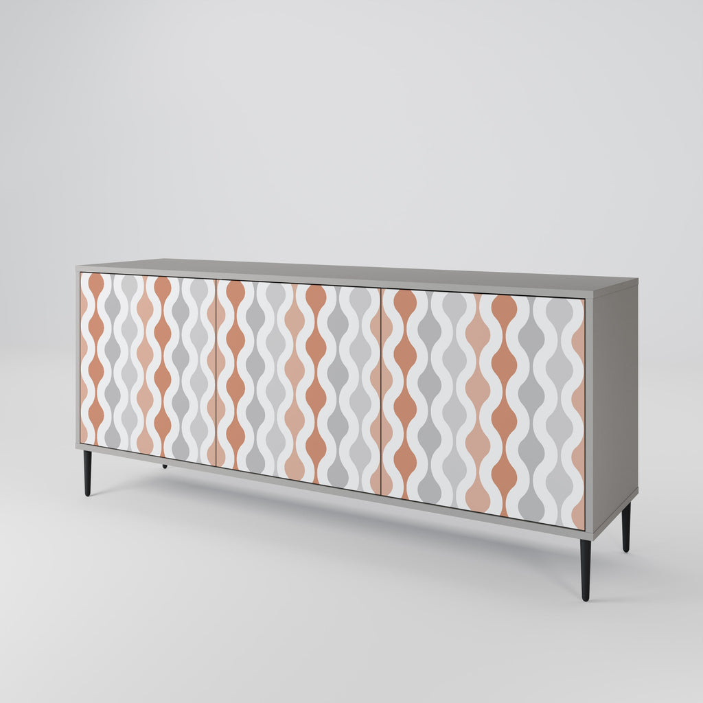 HAZY NOSTALGIA 3-türiges Sideboard in grauer Ausführung