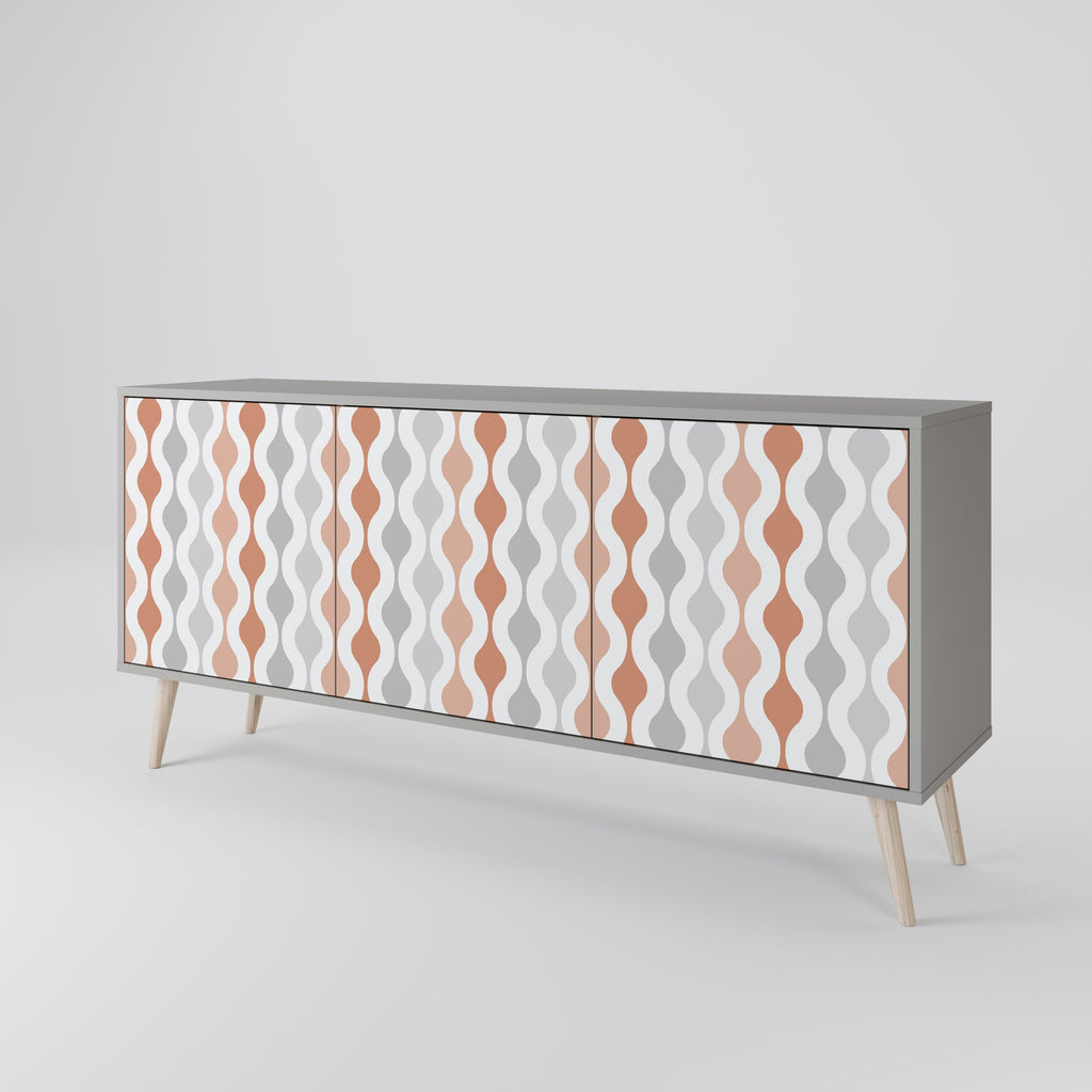 HAZY NOSTALGIA 3-türiges Sideboard in grauer Ausführung