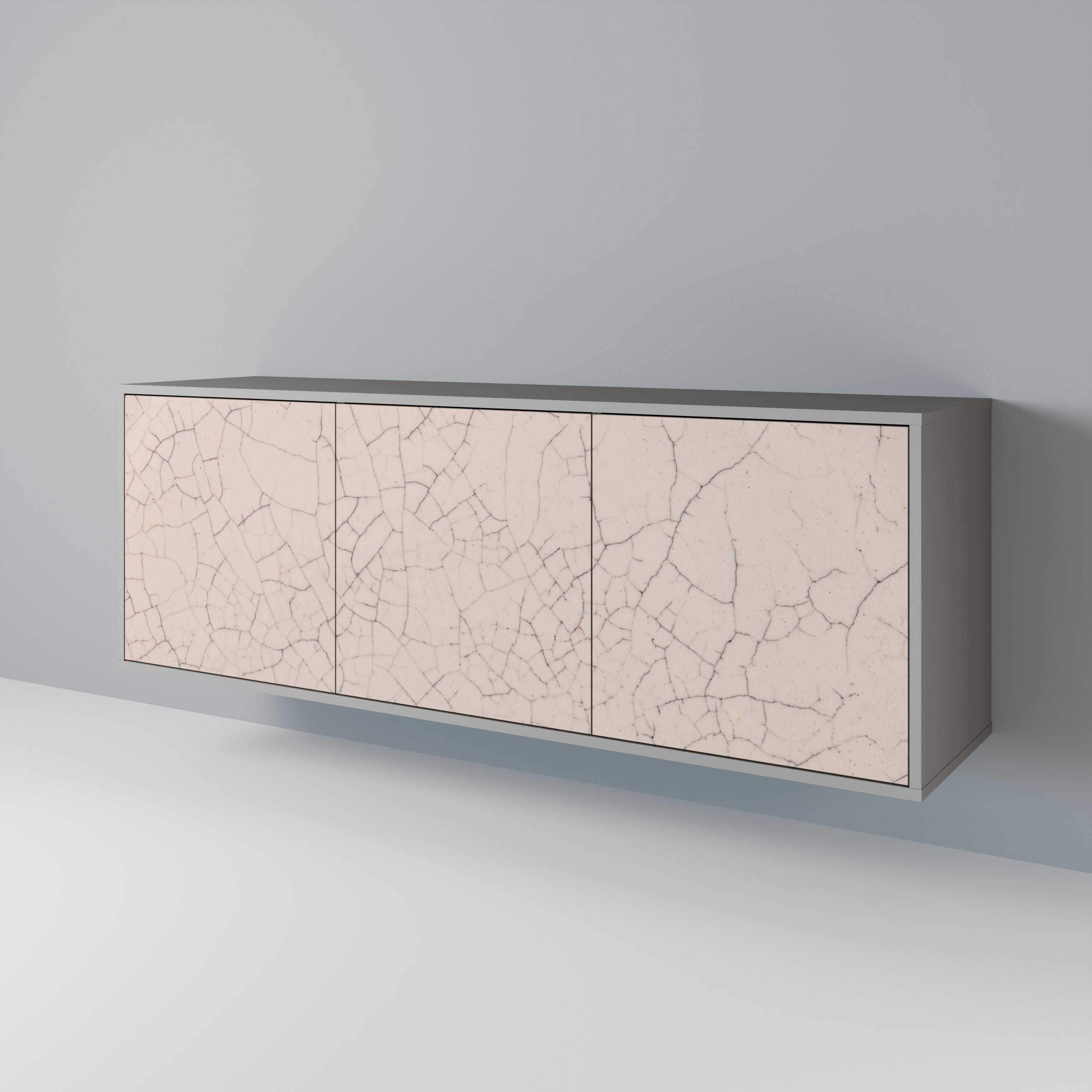 CERAMIC TEXTURE 3-türiges Sideboard in grauem Finish