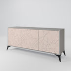 CERAMIC TEXTURE 3-Door Sideboard in Grey Finish