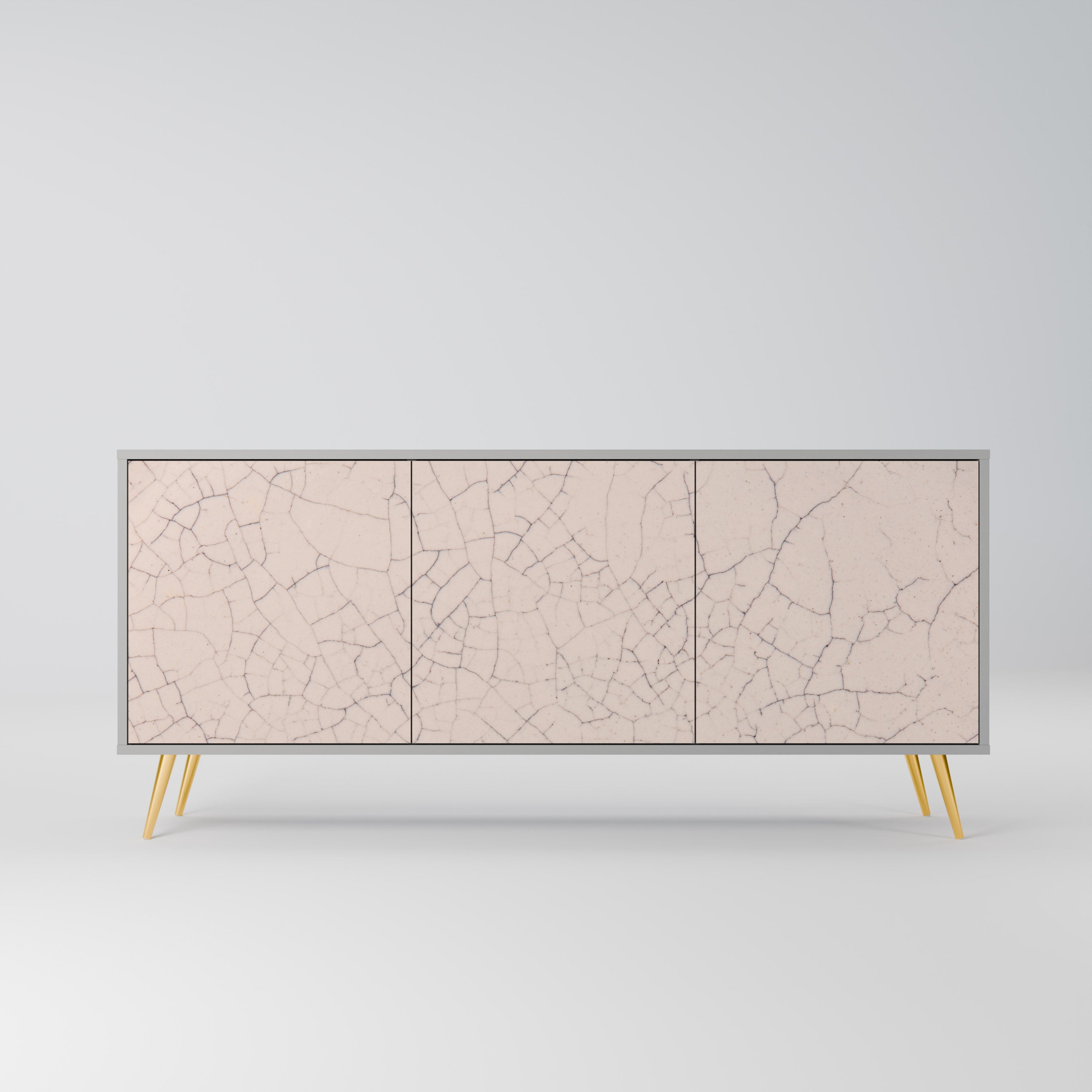 CERAMIC TEXTURE 3-türiges Sideboard in grauem Finish