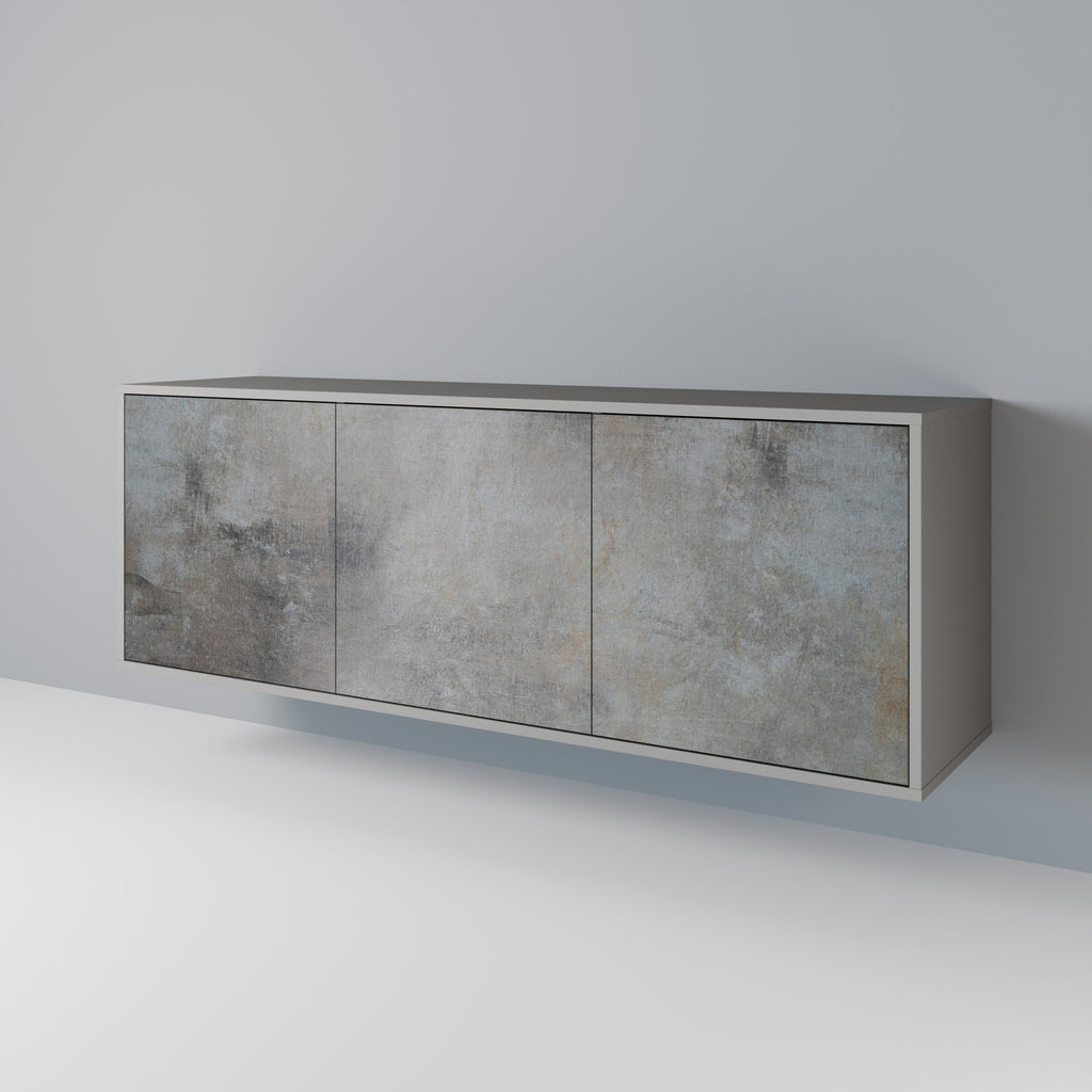 CONCRETE WALL Sideboard mit 3 Türen in grauer Ausführung