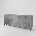 CONCRETE WALL Sideboard mit 3 Türen in Grau