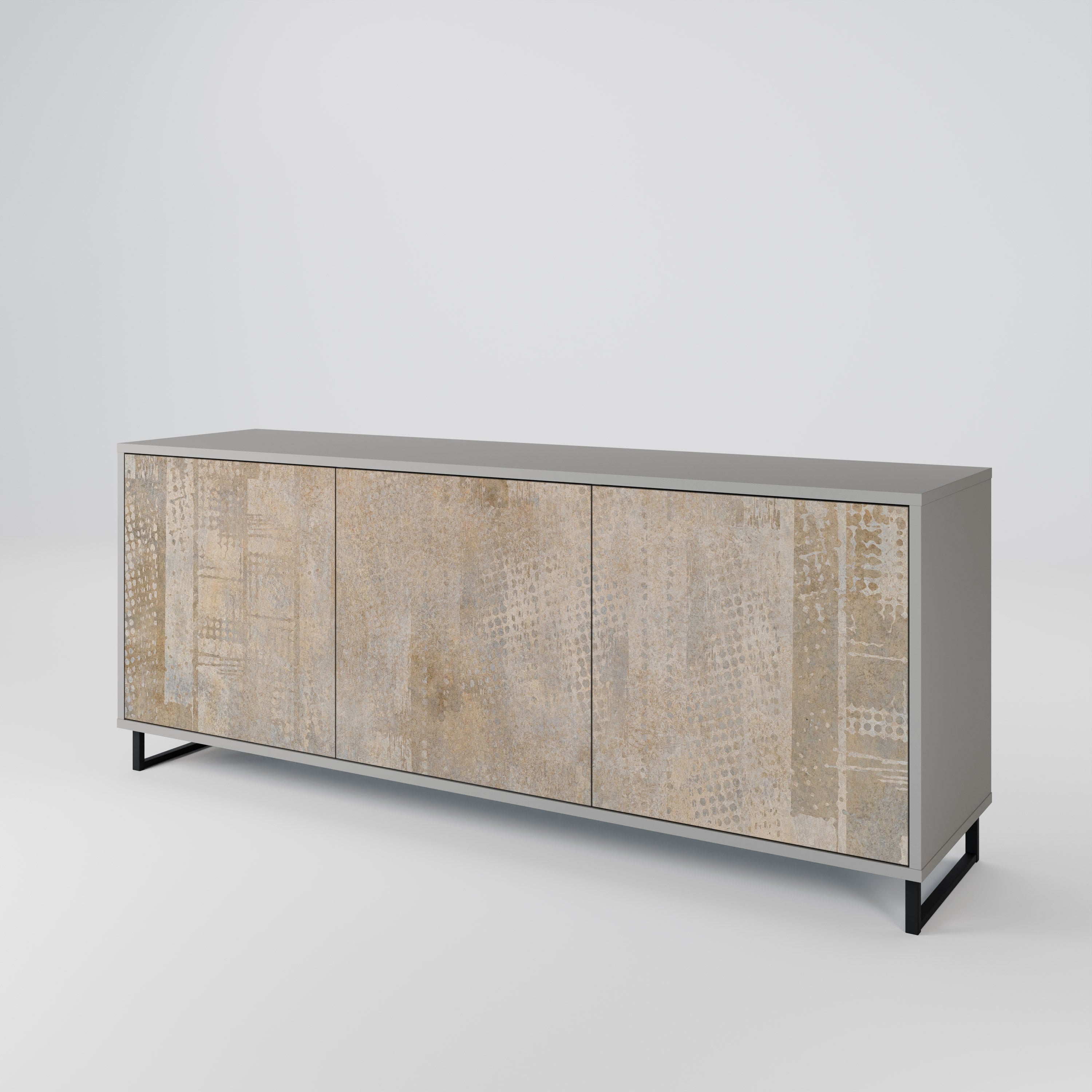 SCREEN ERROR 3-türiges Sideboard in grauer Ausführung