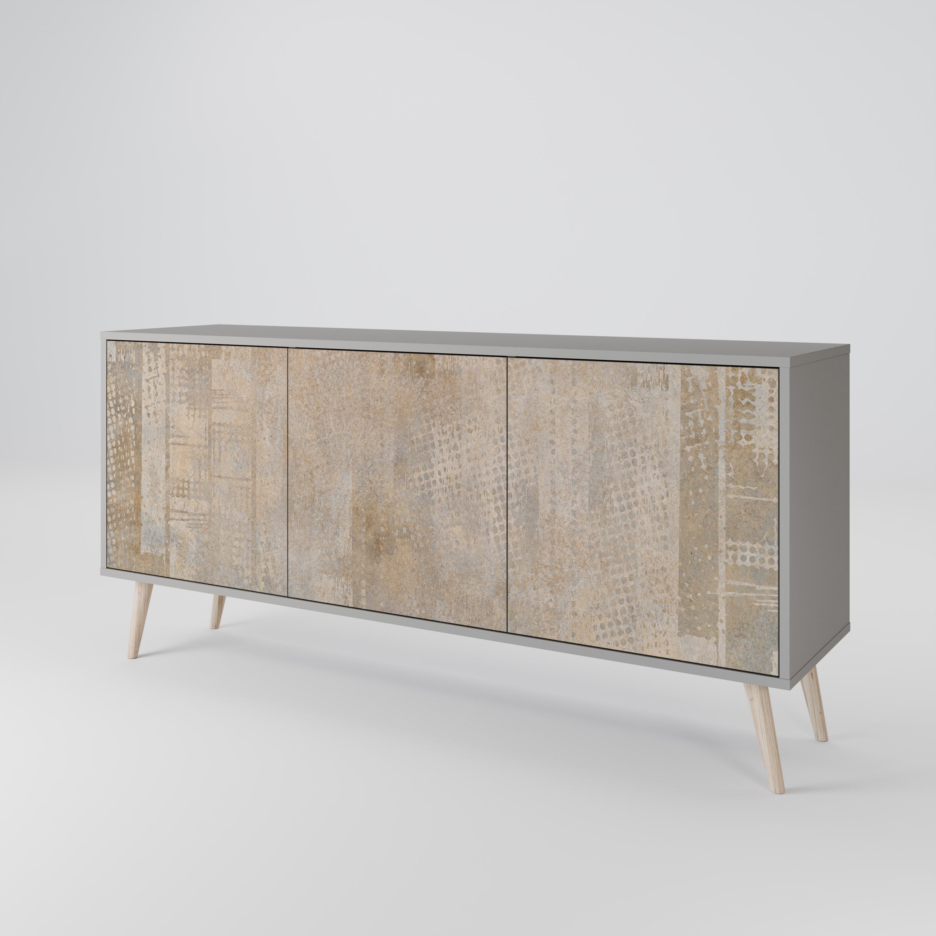 SCREEN ERROR 3-türiges Sideboard in grauer Ausführung