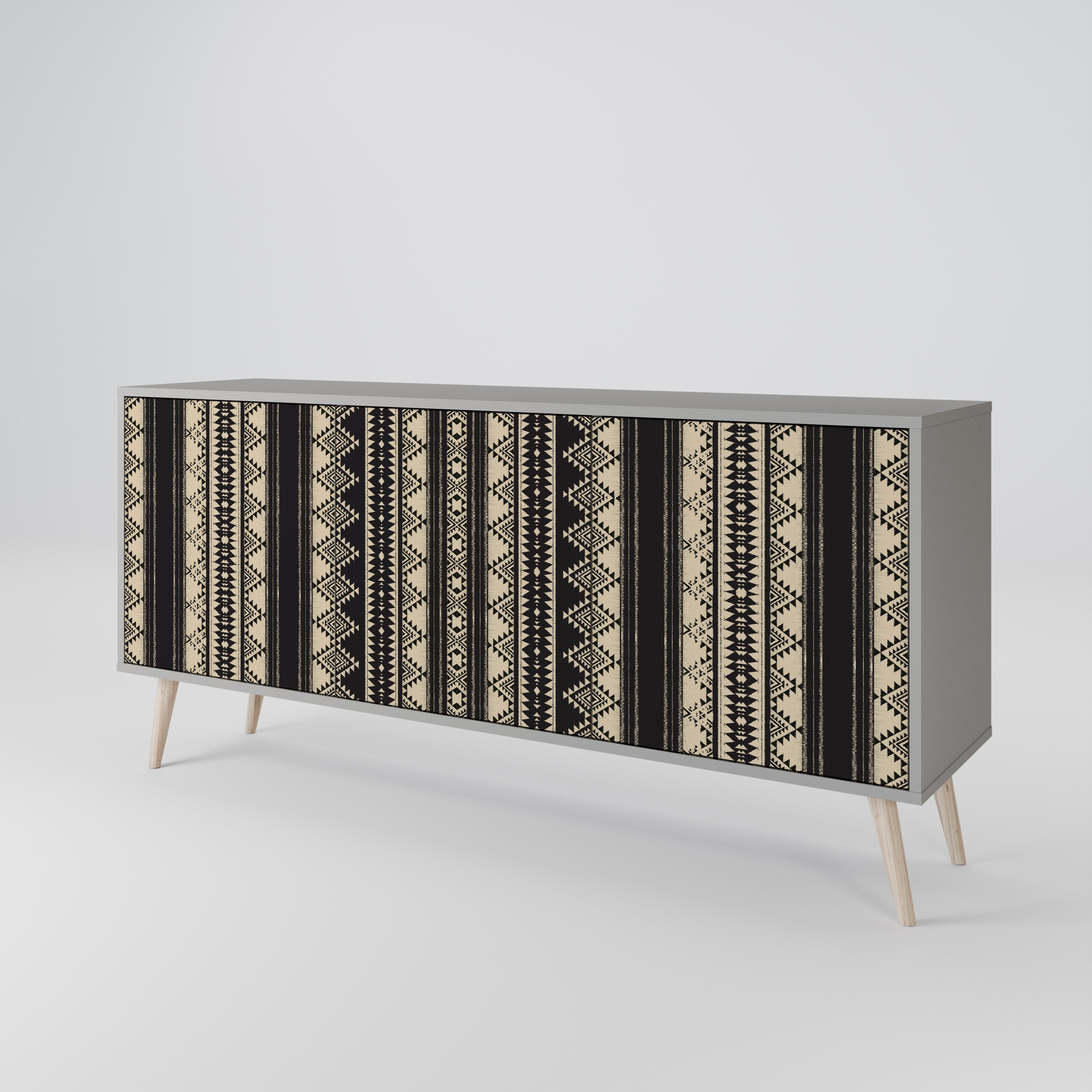 AZTEC 3-türiges Sideboard in grauer Ausführung