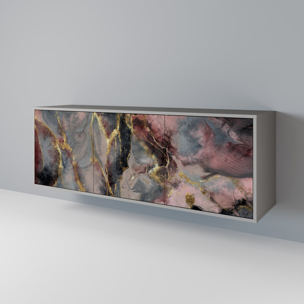 GOLDEN TIDES 3-türiges Sideboard in grauer Ausführung