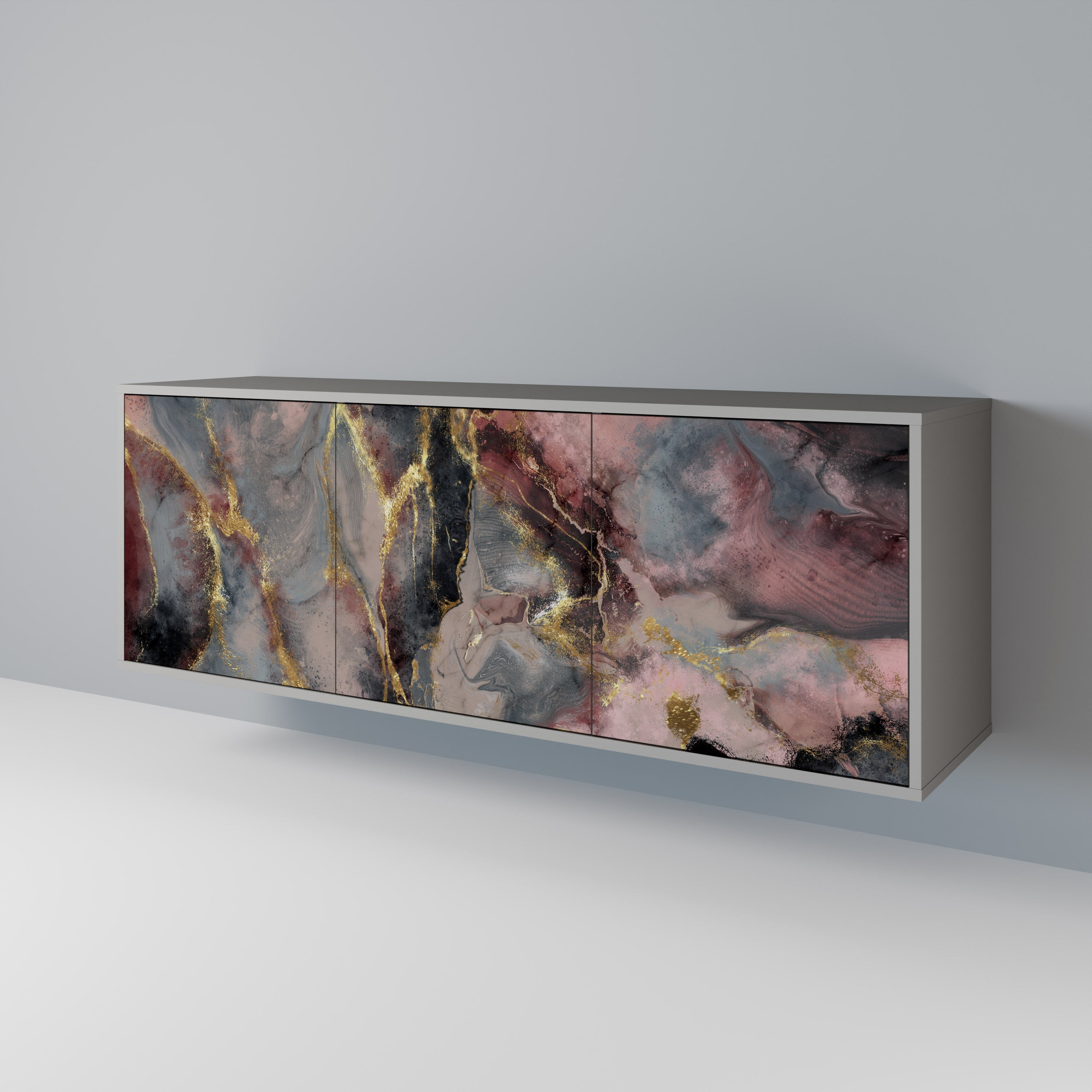 GOLDEN TIDES 3-türiges Sideboard in grauer Ausführung
