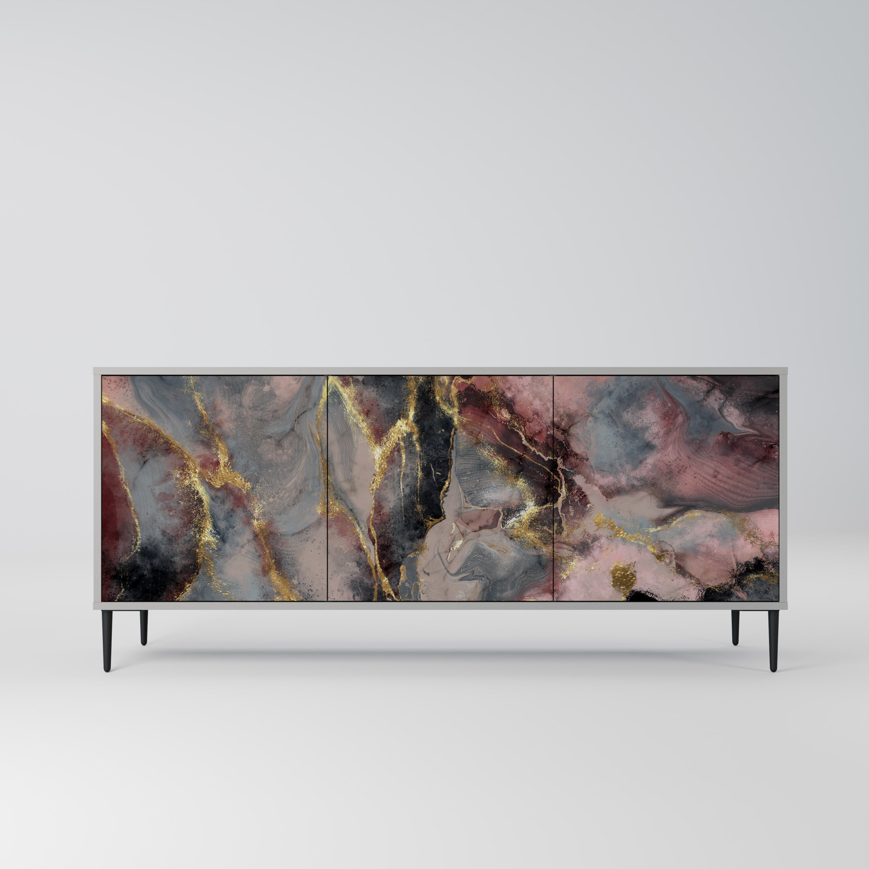 GOLDEN TIDES 3-türiges Sideboard in grauer Ausführung
