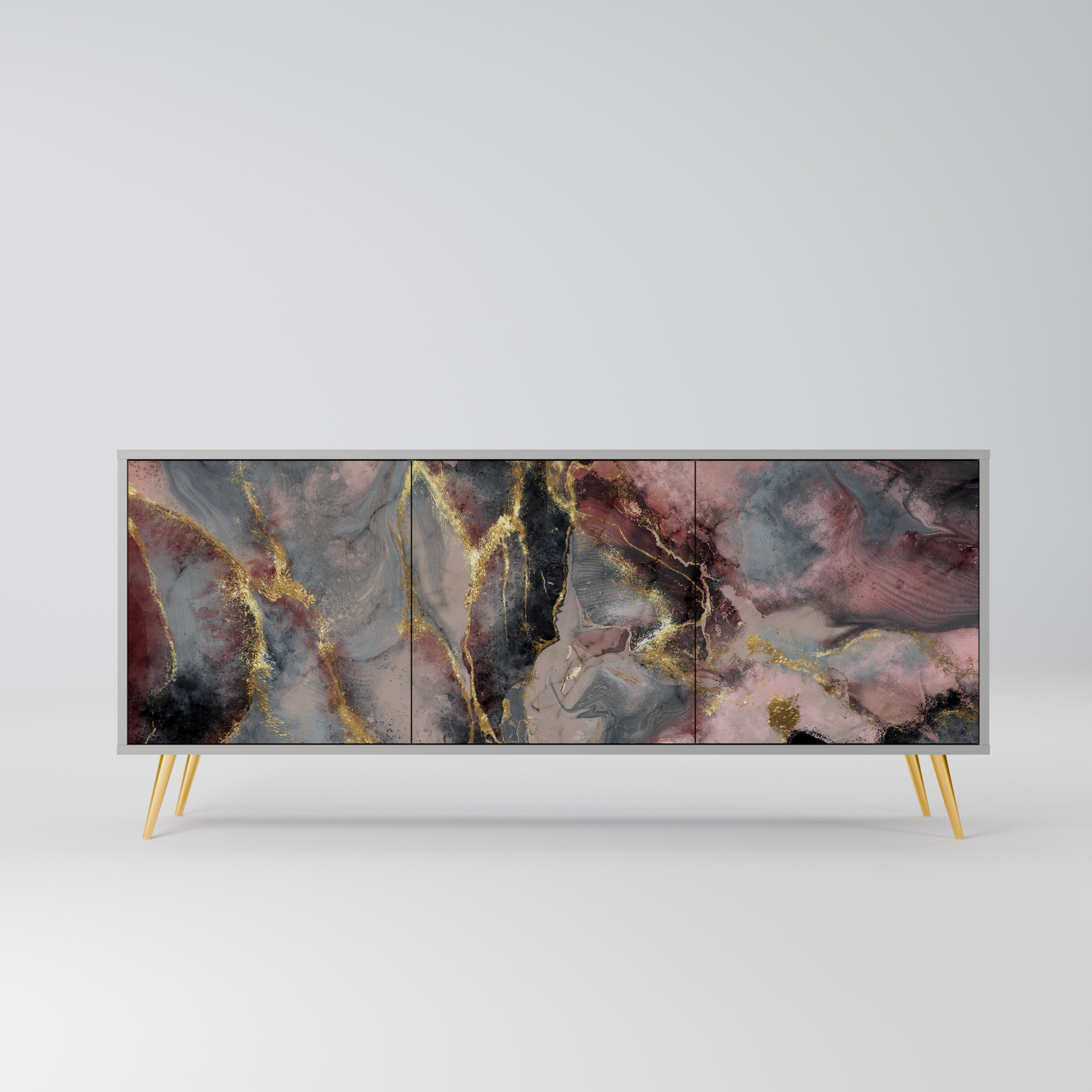 GOLDEN TIDES 3-türiges Sideboard in grauer Ausführung
