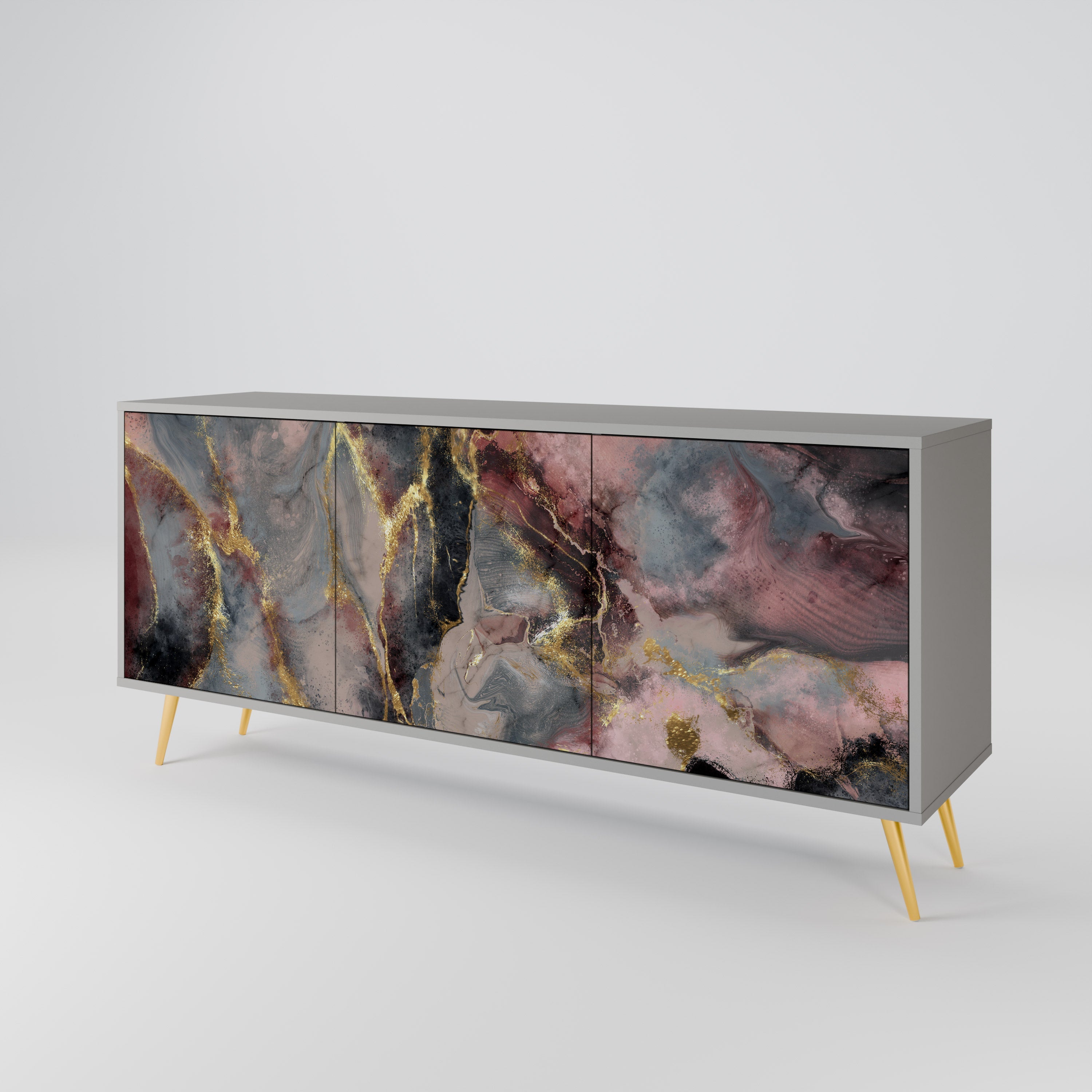 GOLDEN TIDES 3-türiges Sideboard in grauer Ausführung