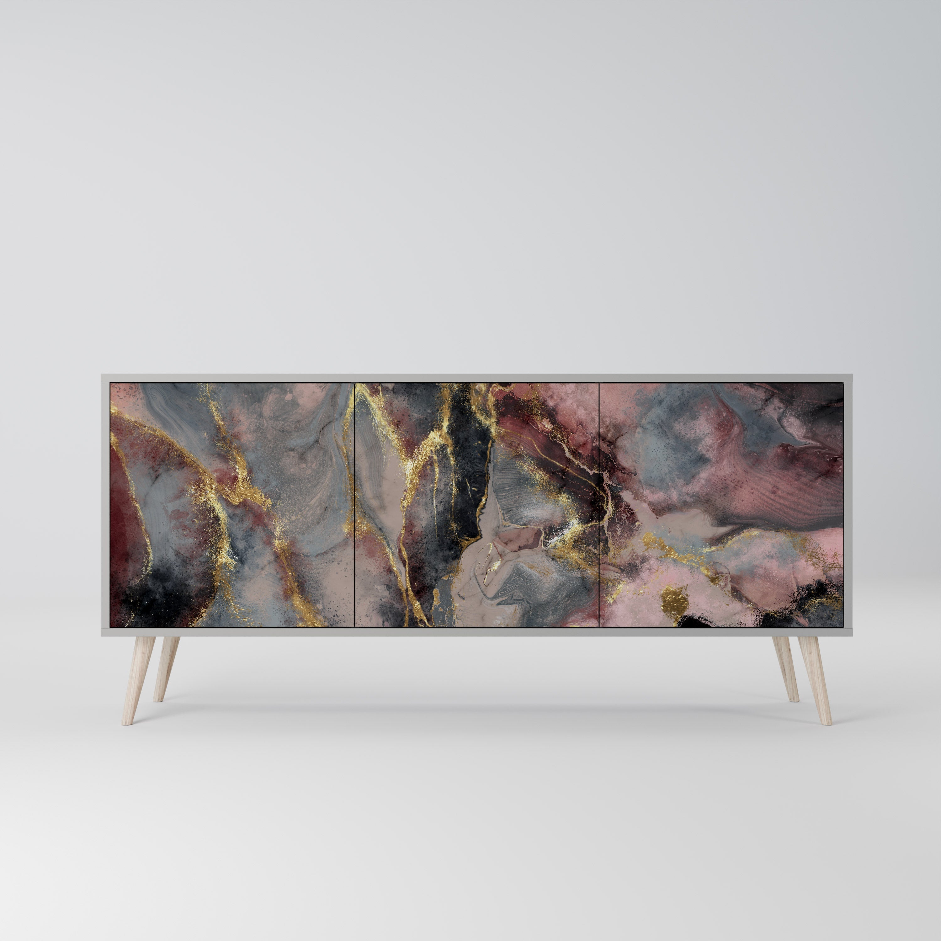 GOLDEN TIDES 3-türiges Sideboard in grauer Ausführung