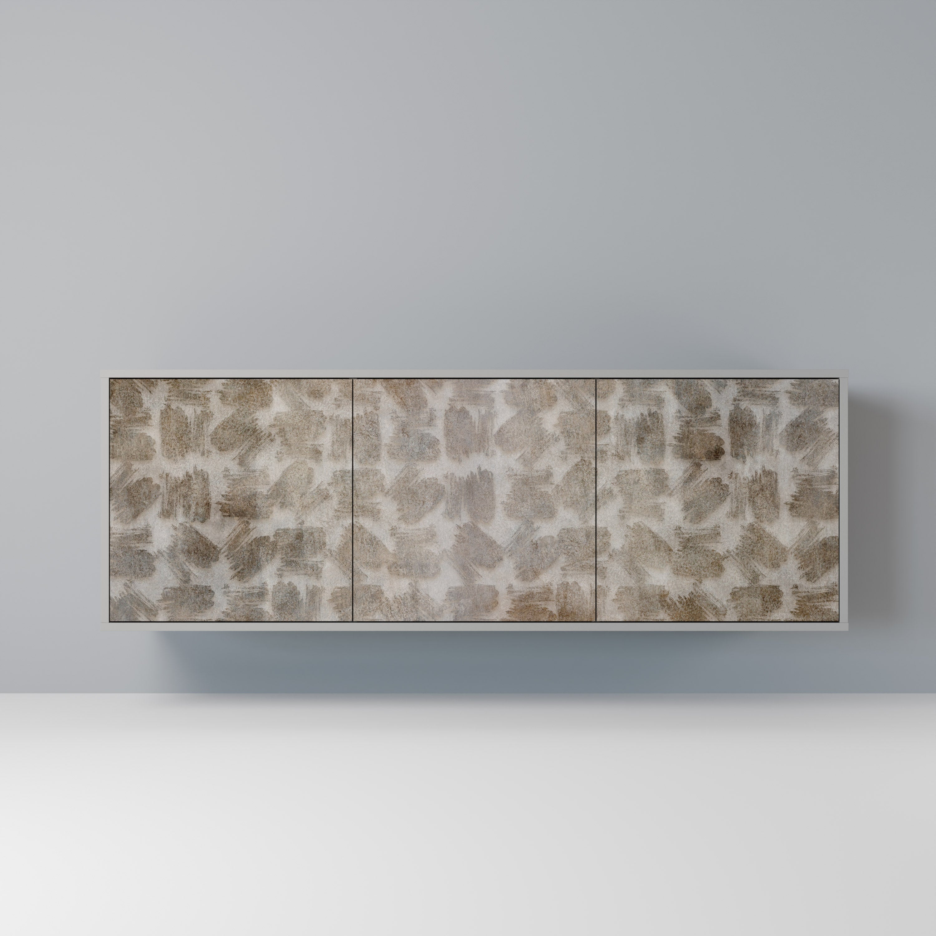 SLIGHTLY BLURRED 3-türiges Sideboard in grauem Finish