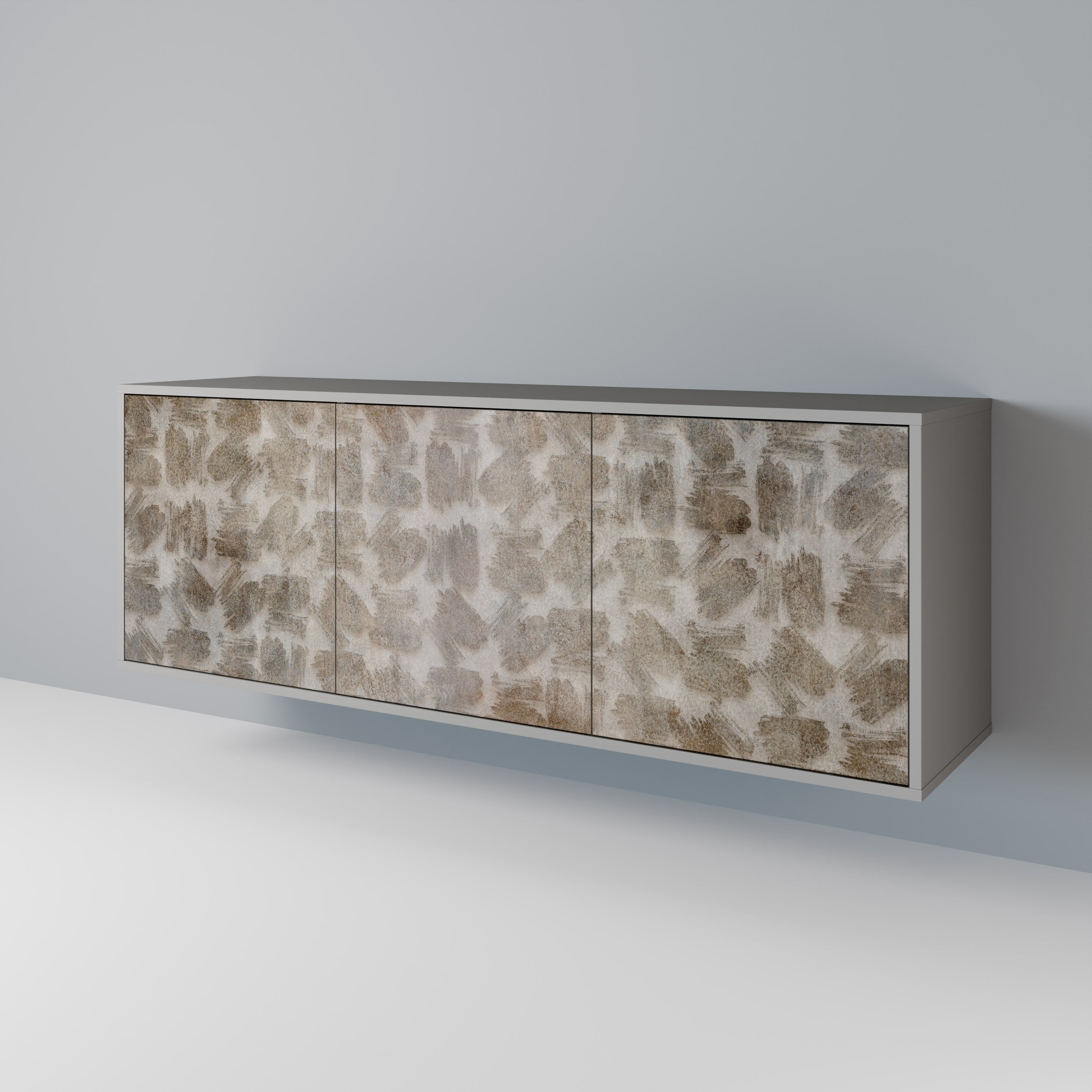 SLIGHTLY BLURRED 3-türiges Sideboard in grauem Finish