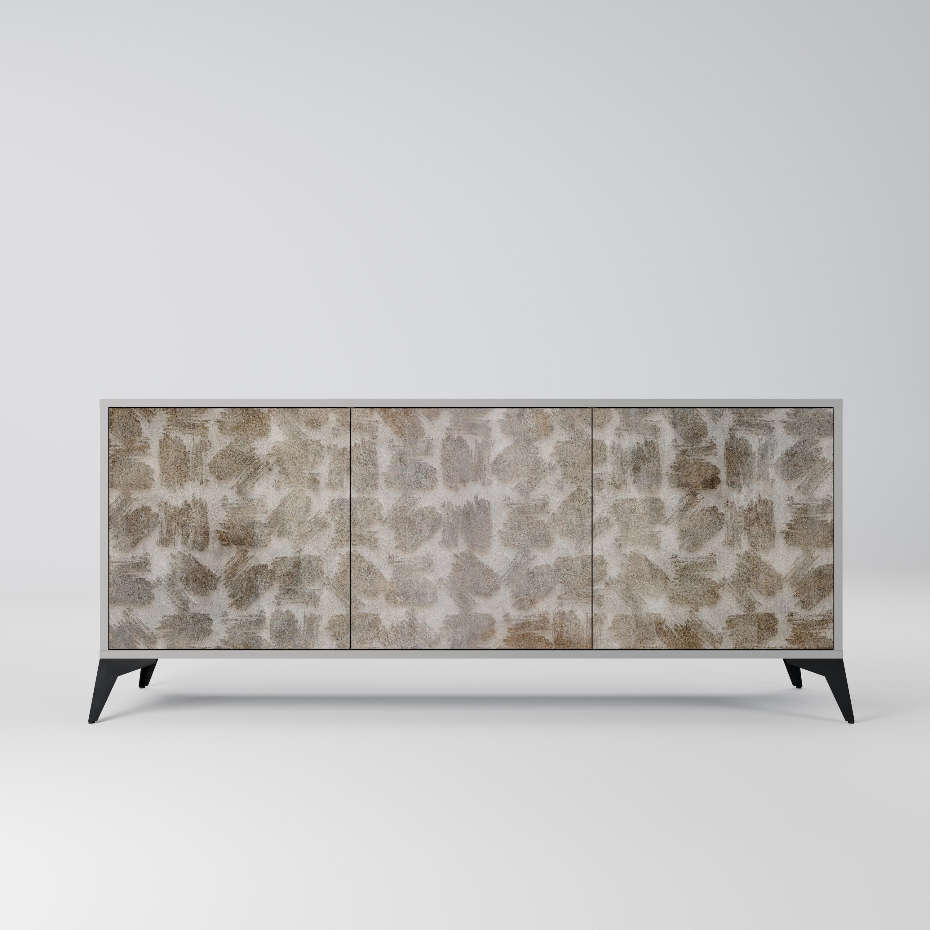 SLIGHTLY BLURRED 3-türiges Sideboard in grauem Finish
