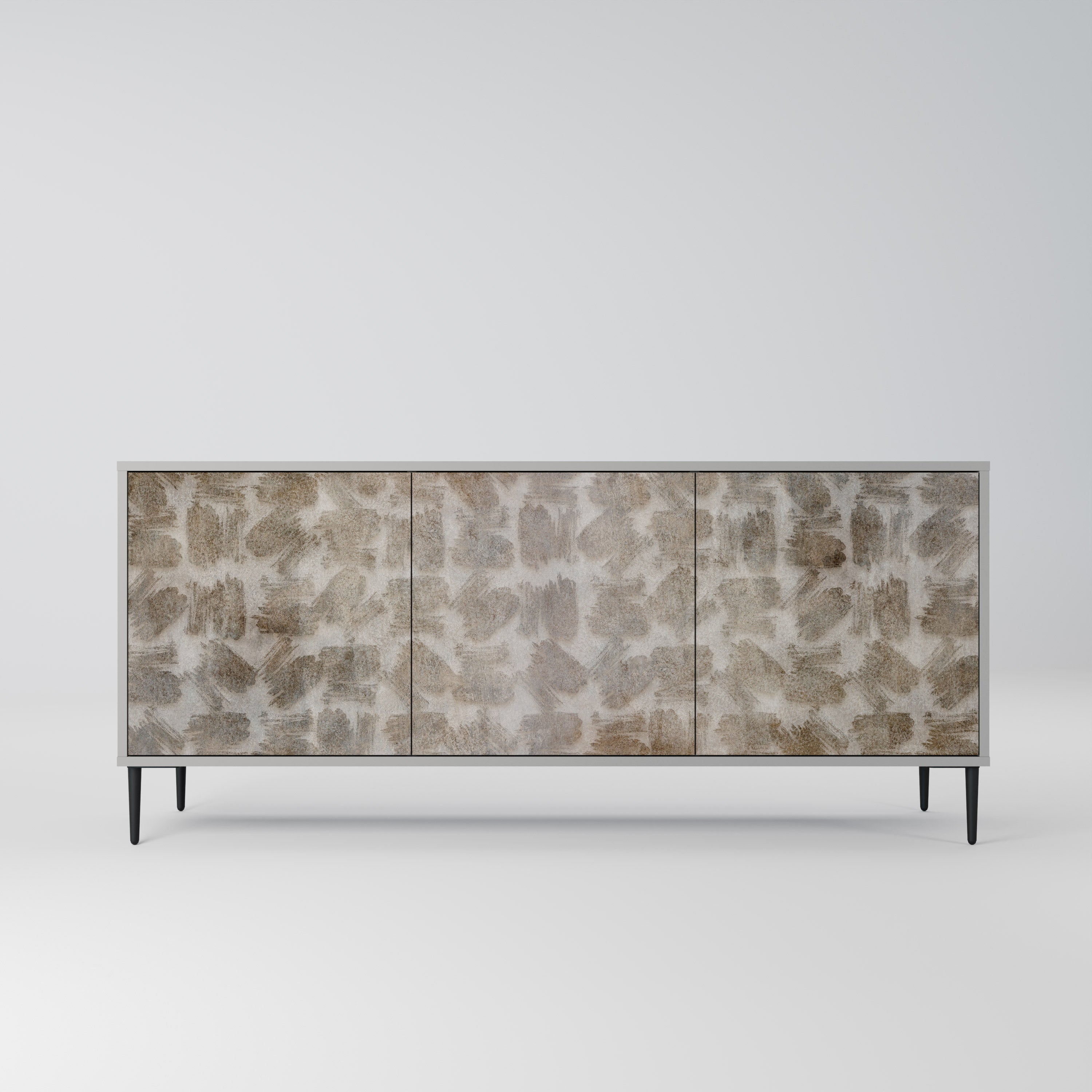 SLIGHTLY BLURRED 3-türiges Sideboard in grauem Finish