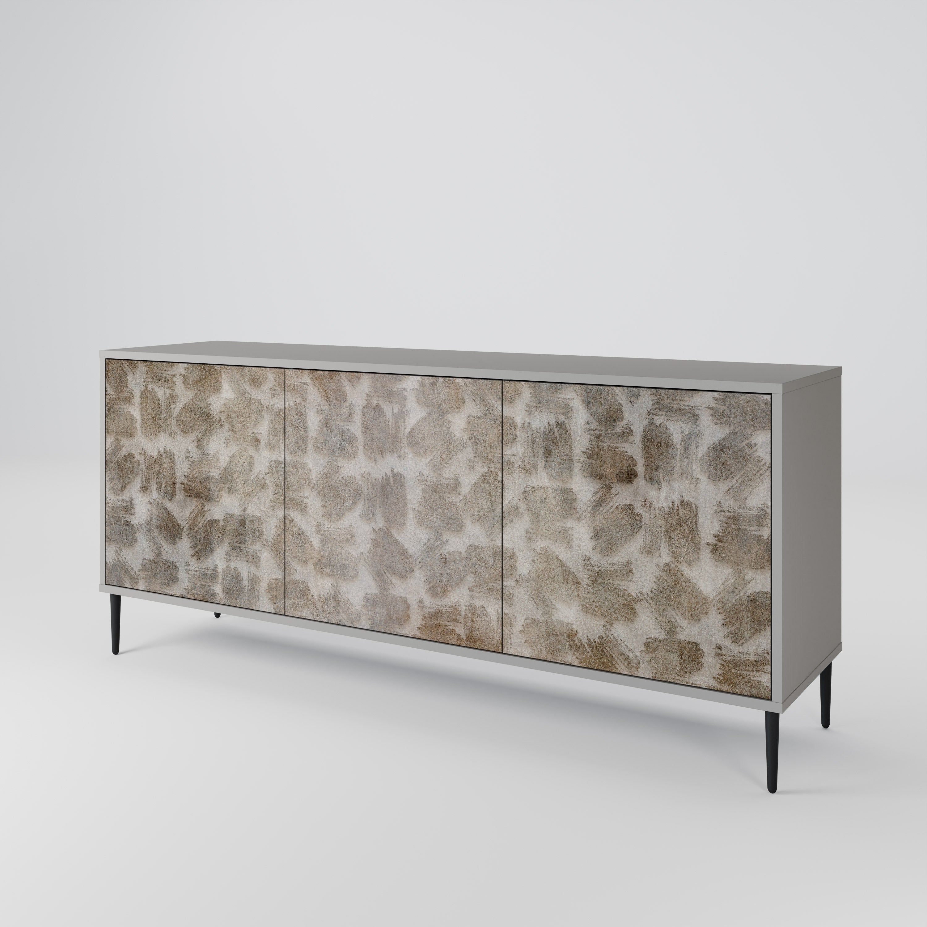 SLIGHTLY BLURRED 3-türiges Sideboard in grauem Finish
