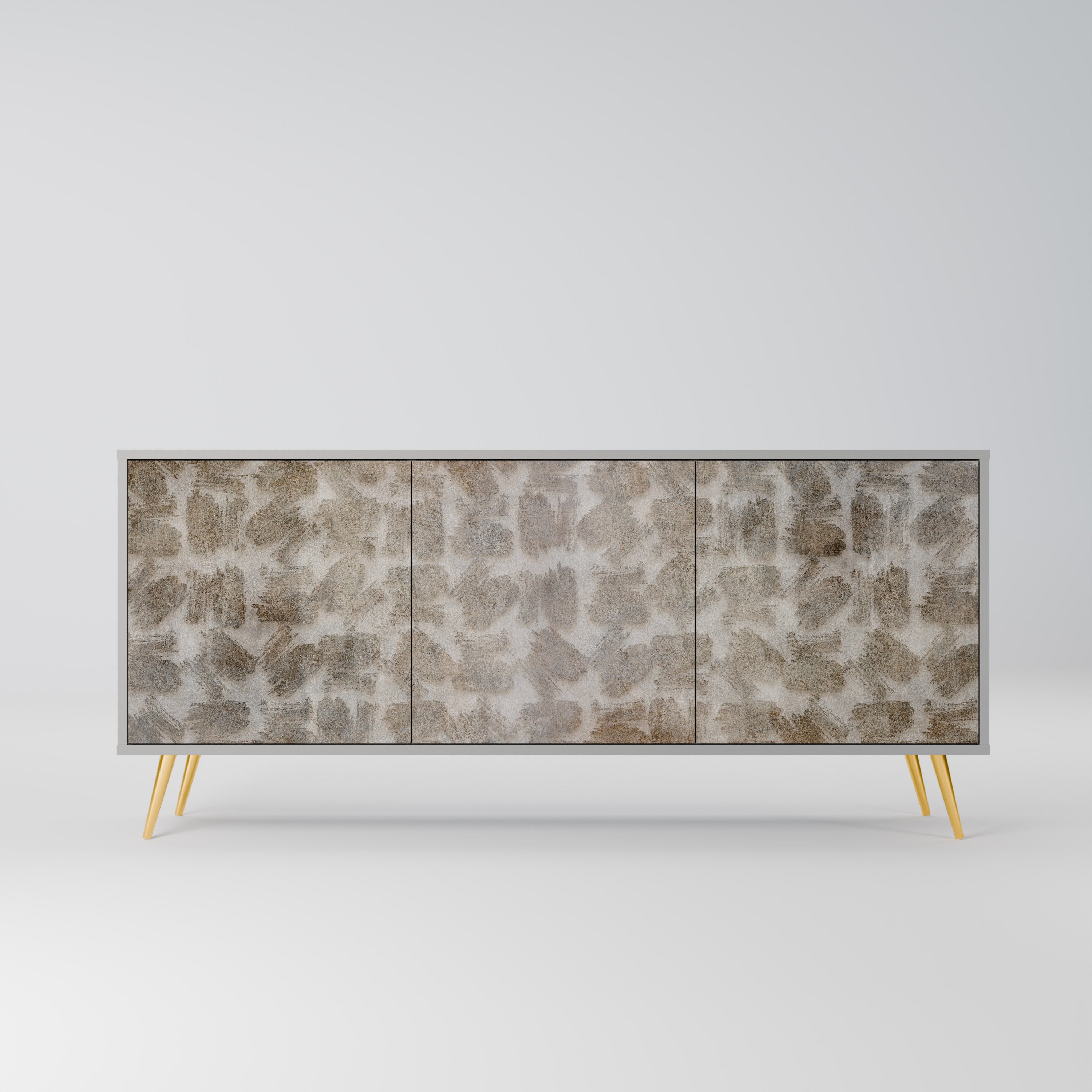 SLIGHTLY BLURRED 3-türiges Sideboard in grauem Finish