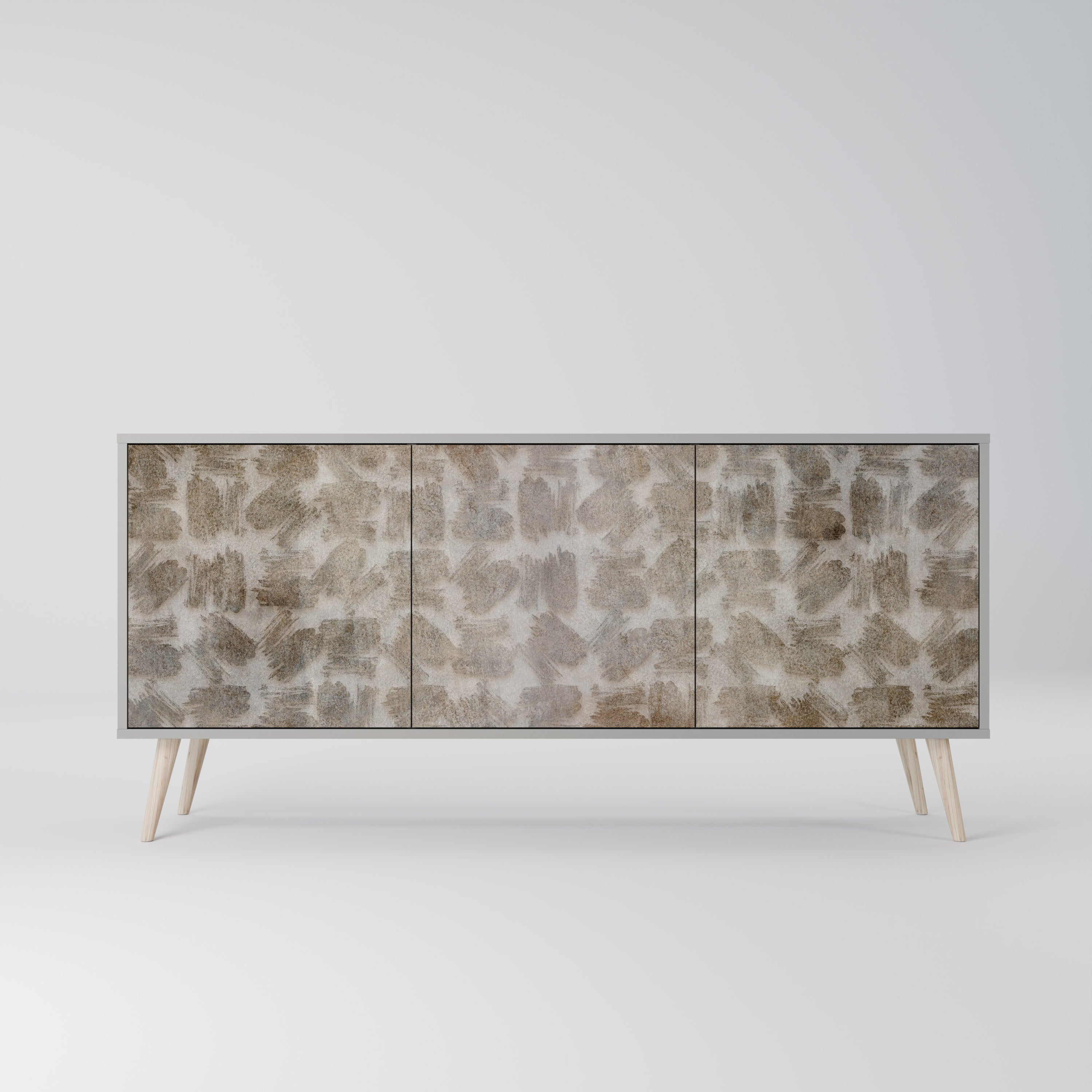 SLIGHTLY BLURRED 3-türiges Sideboard in grauem Finish