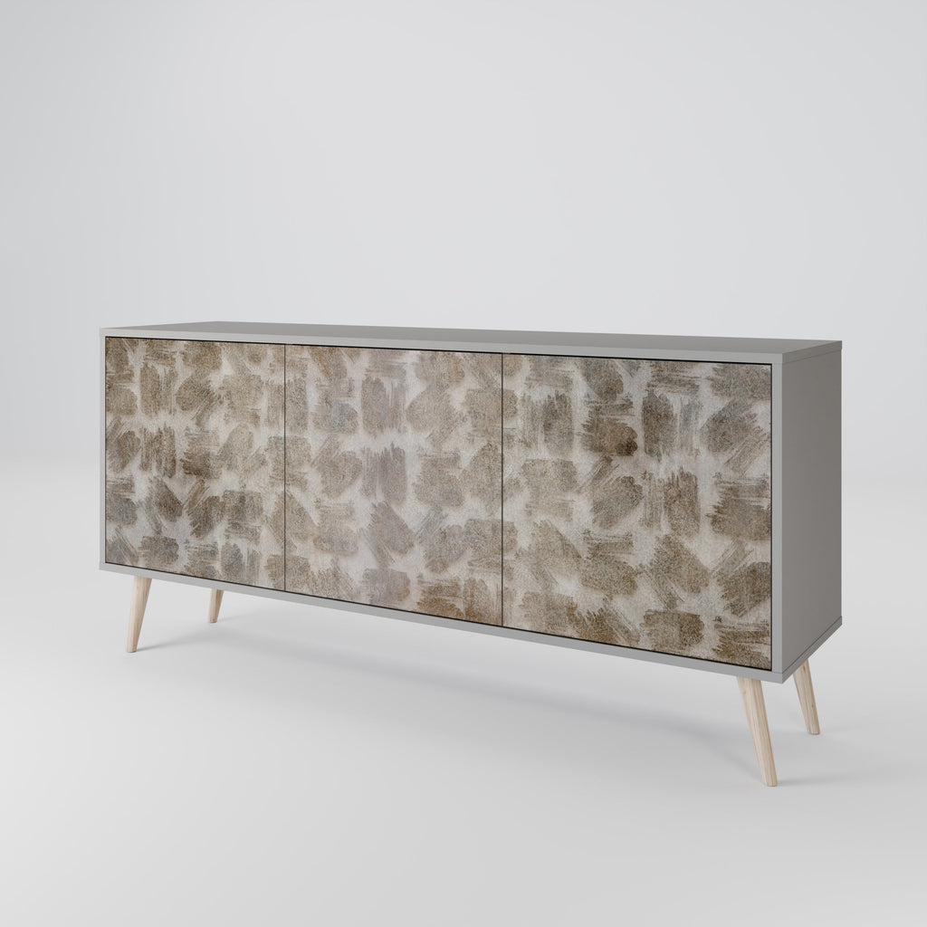 SLIGHTLY BLURRED 3-türiges Sideboard in grauem Finish