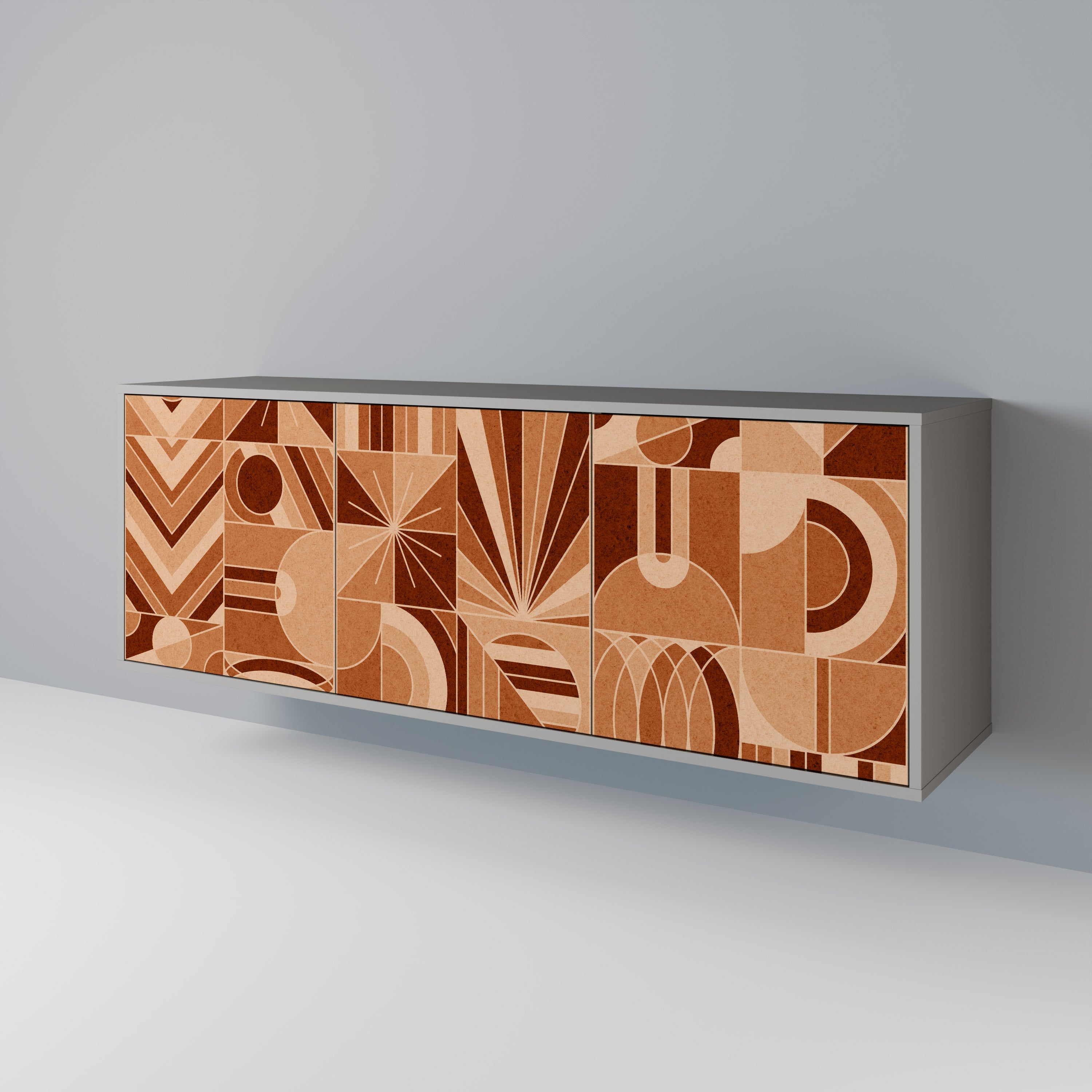 PRISM MOSAIC Sideboard mit 3 Türen in grauem Finish