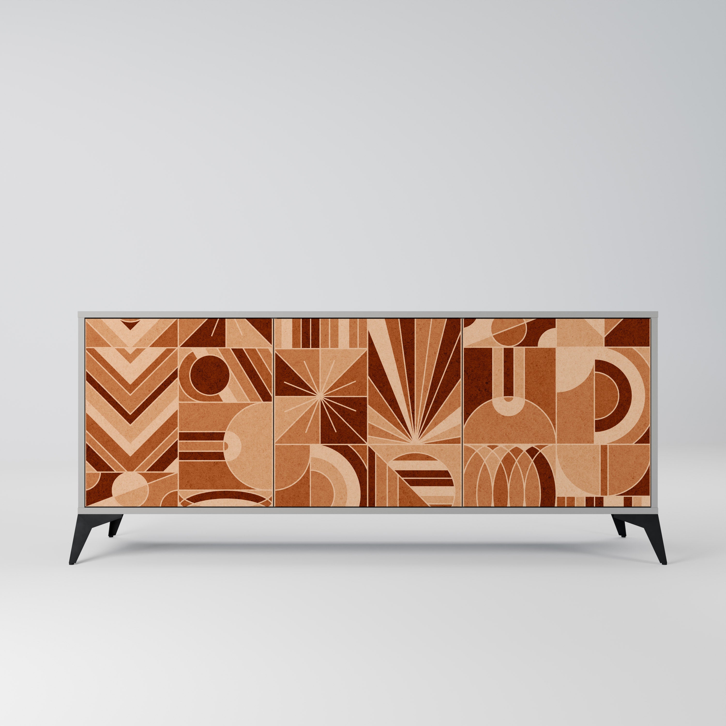 PRISM MOSAIC Sideboard mit 3 Türen in grauem Finish