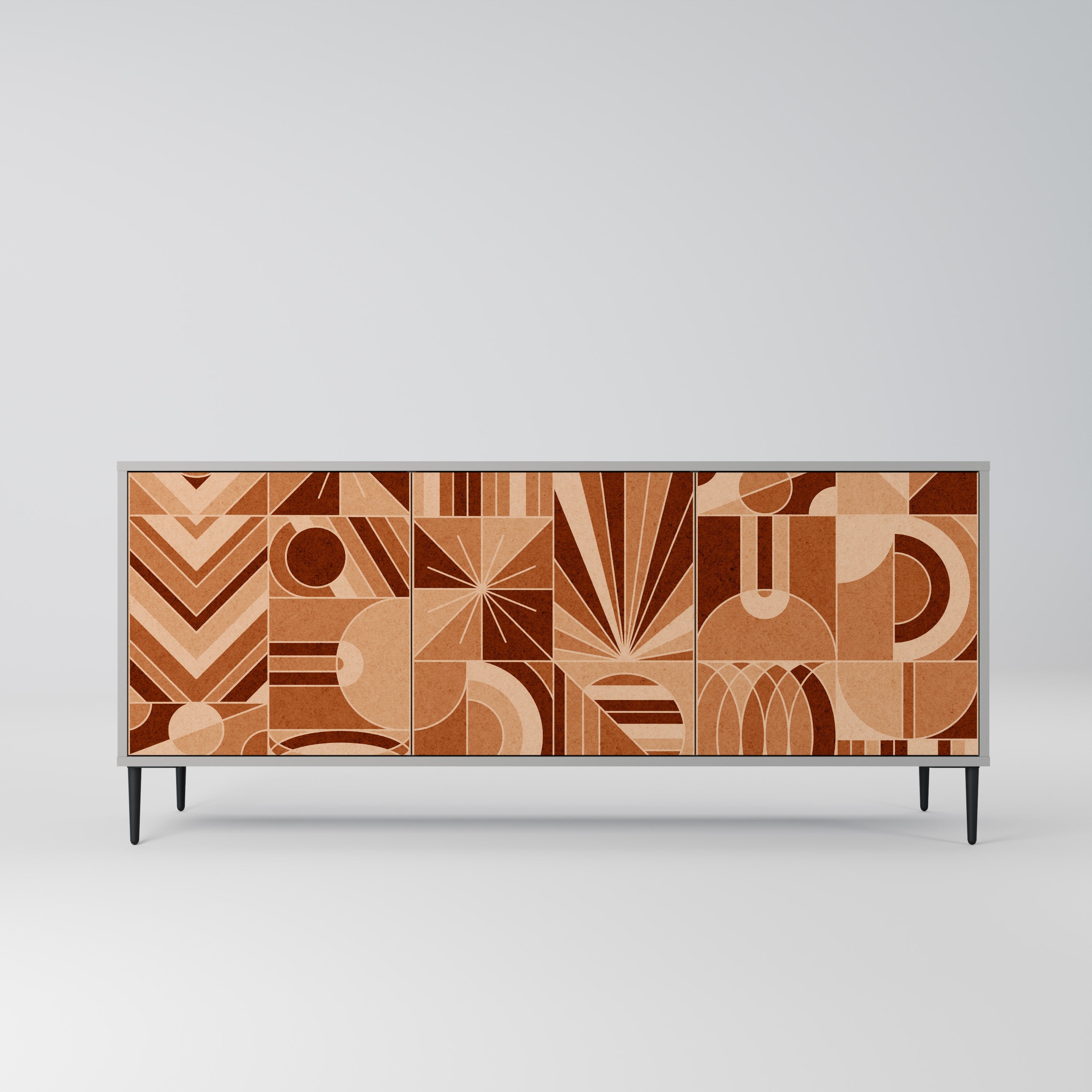 PRISM MOSAIC Sideboard mit 3 Türen in grauem Finish