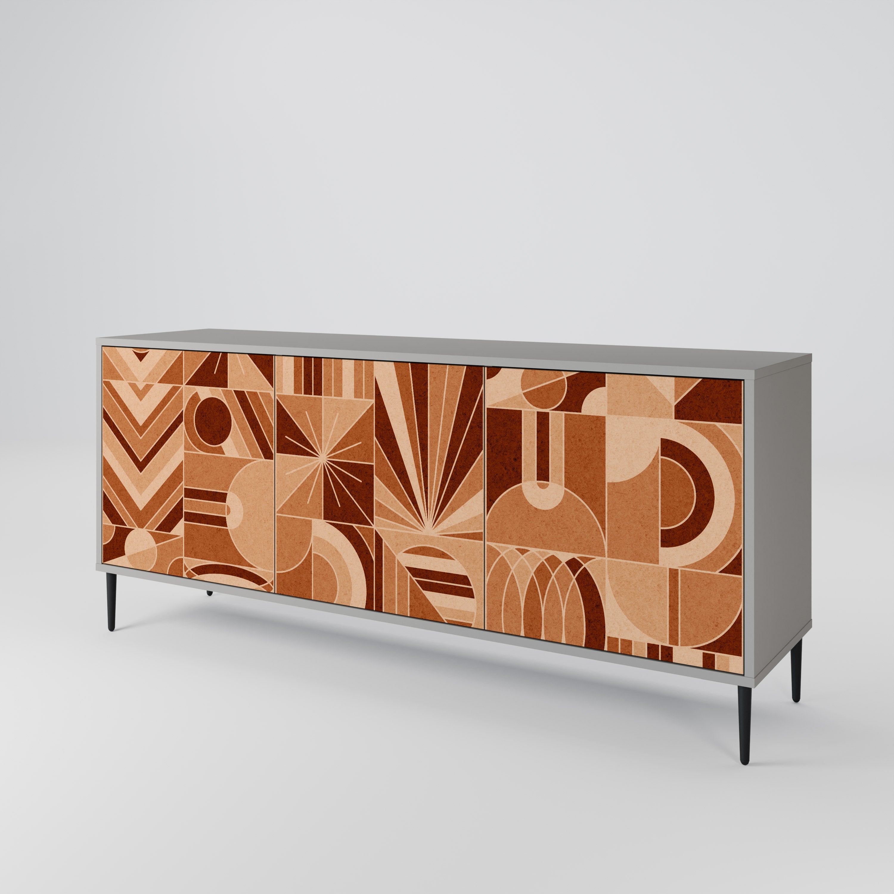 PRISM MOSAIC Sideboard mit 3 Türen in grauem Finish