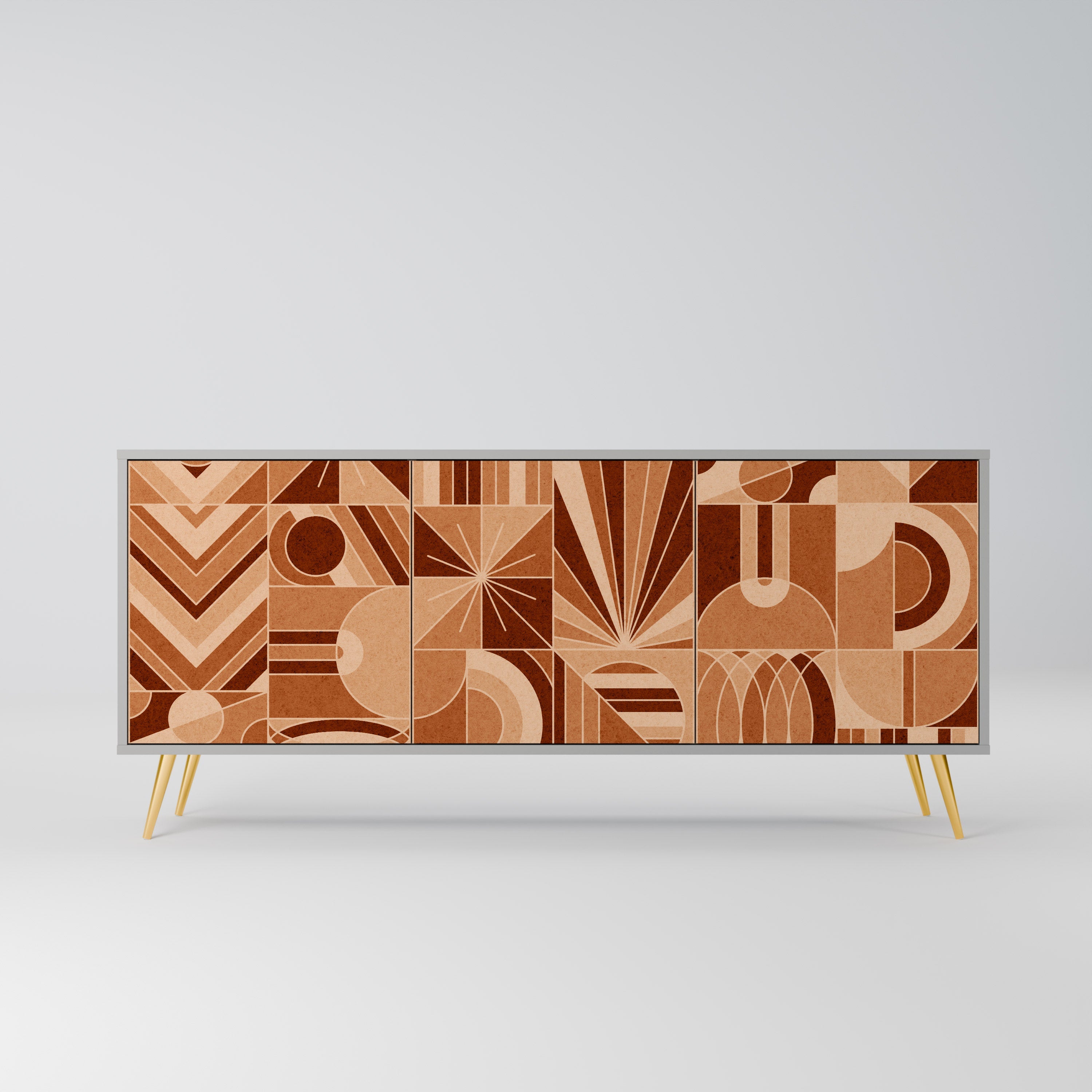 PRISM MOSAIC Sideboard mit 3 Türen in grauem Finish