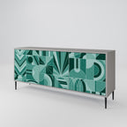 HARMONIC GRID Sideboard mit 3 Türen in Grau