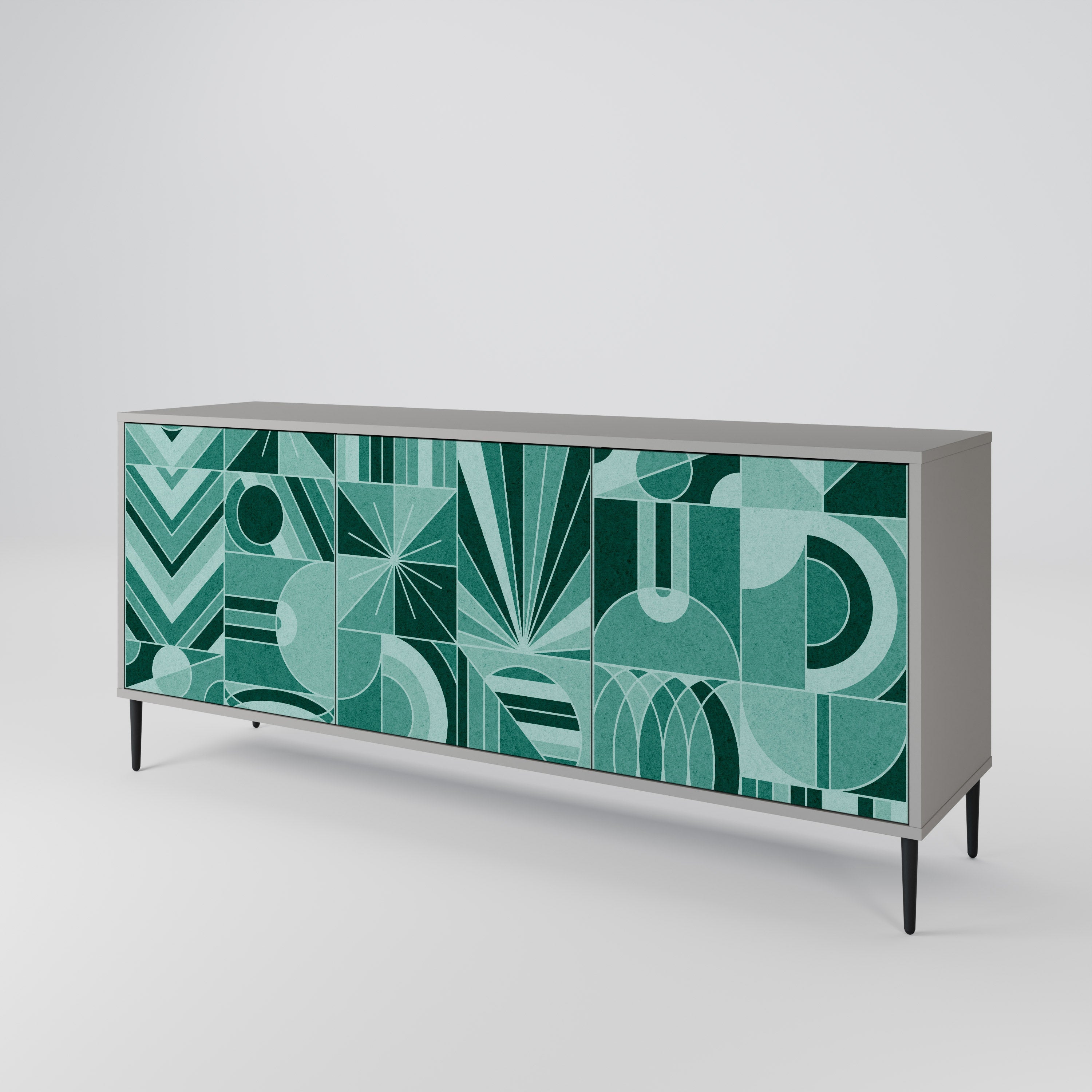 HARMONIC GRID 3-türiges Sideboard in grauer Ausführung