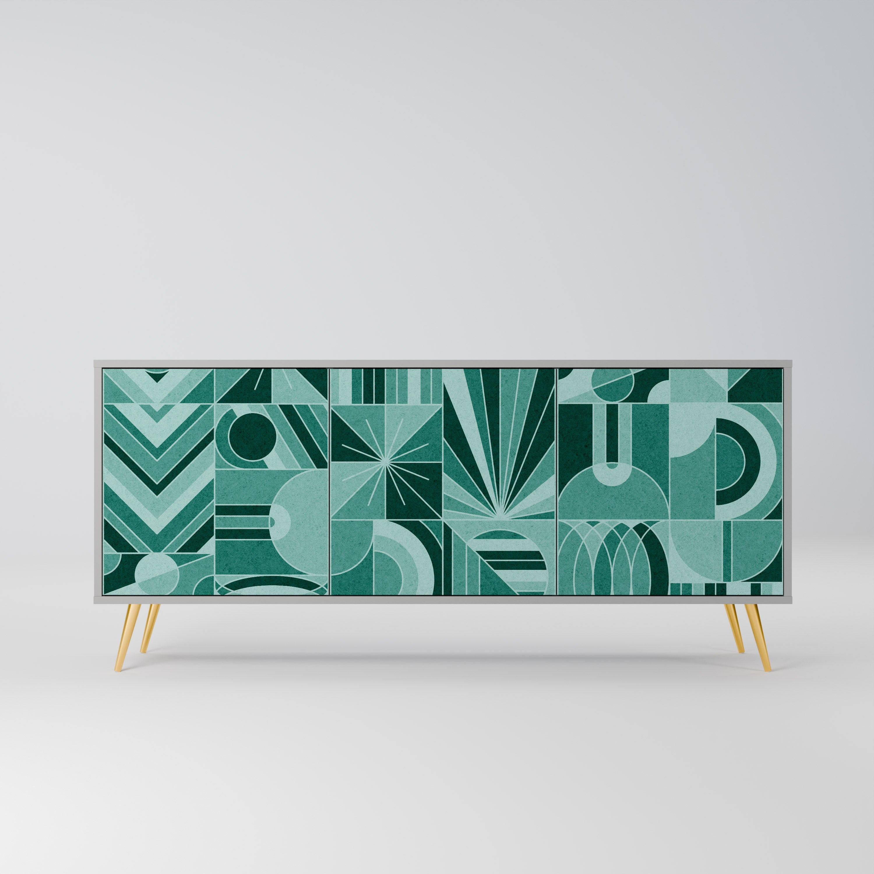 HARMONIC GRID 3-türiges Sideboard in grauer Ausführung