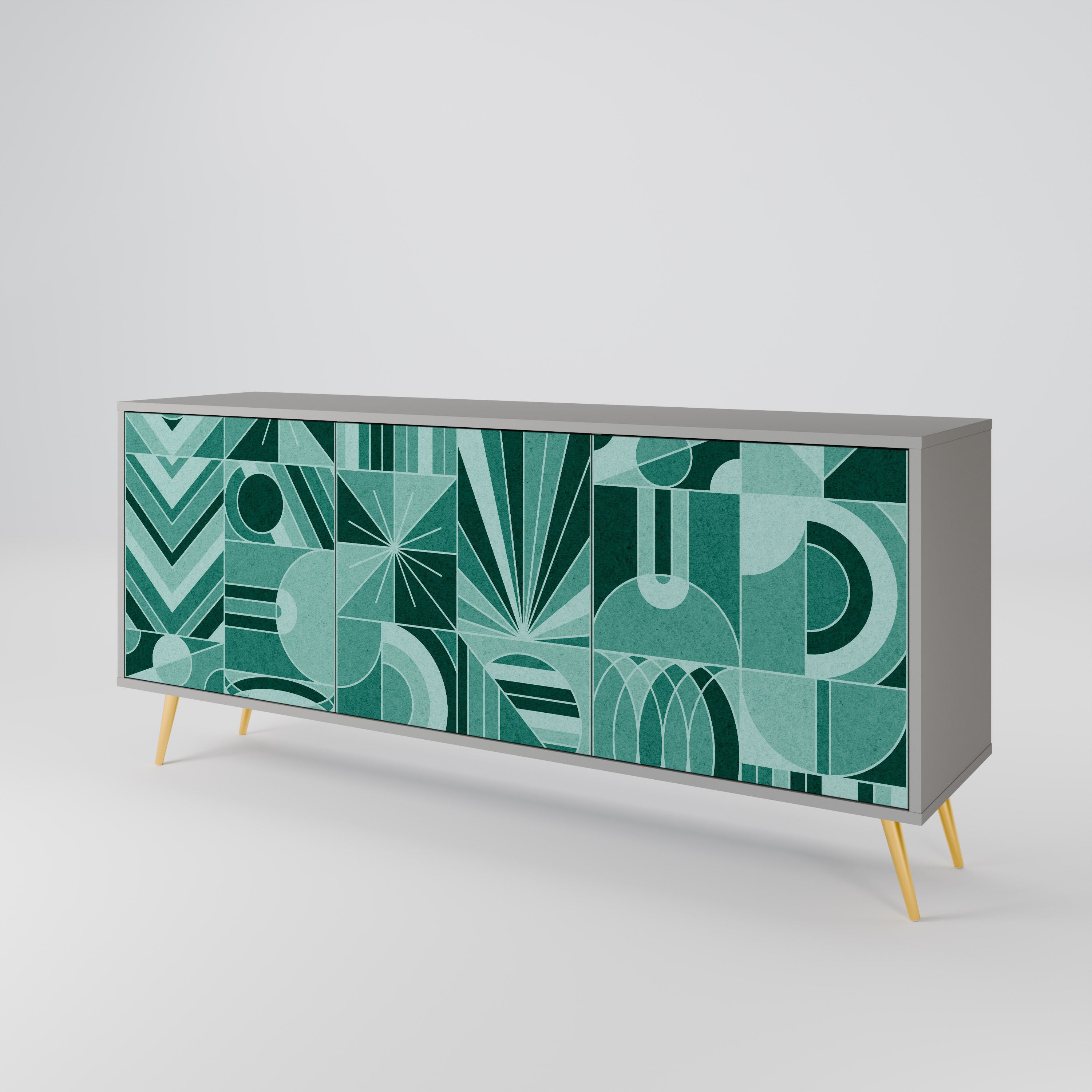 HARMONIC GRID 3-türiges Sideboard in grauer Ausführung