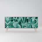 HARMONIC GRID Sideboard mit 3 Türen in Grau