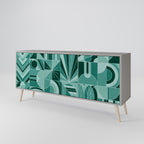HARMONIC GRID Sideboard mit 3 Türen in Grau