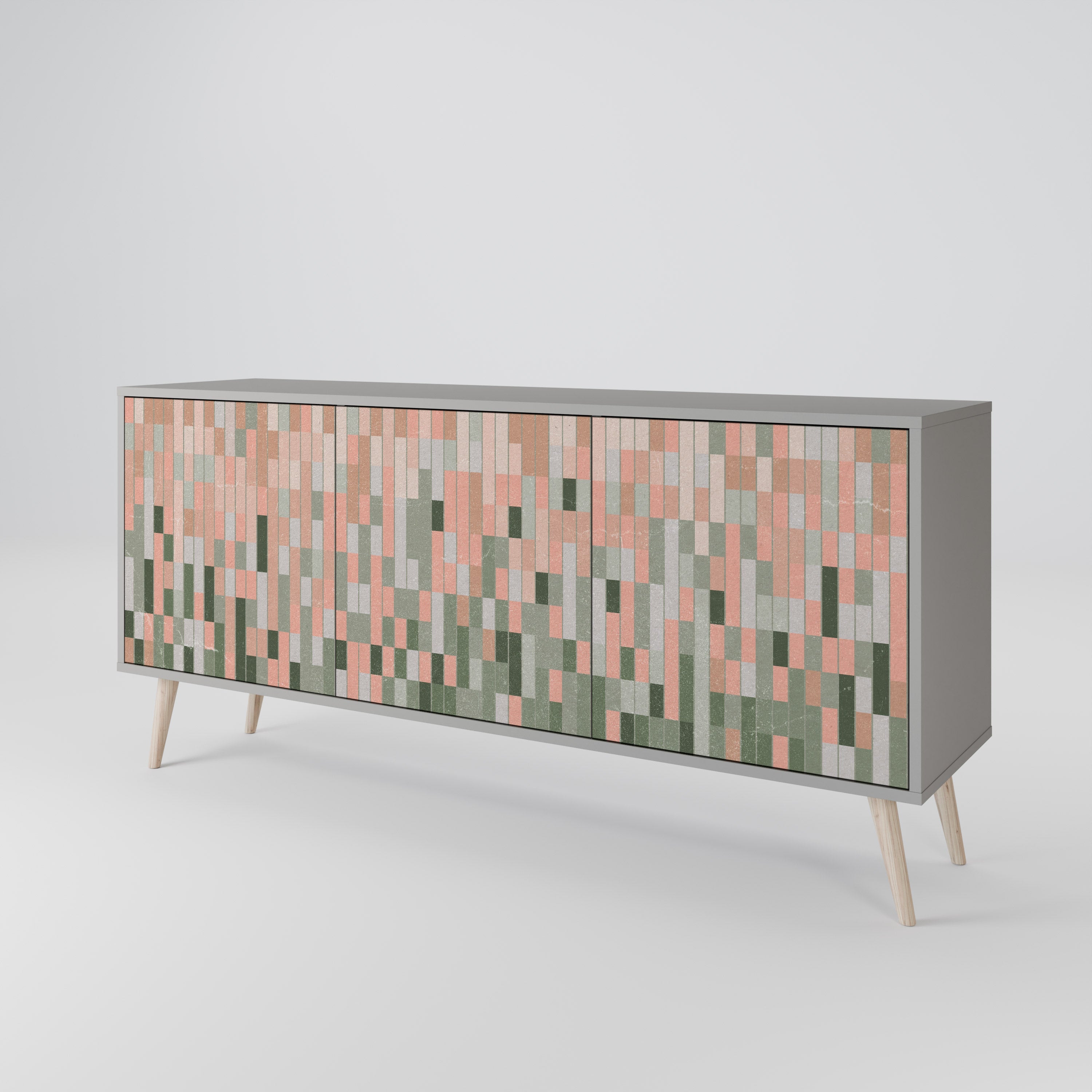 BUILDING THE FUTURE 3-türiges Sideboard in grauer Ausführung