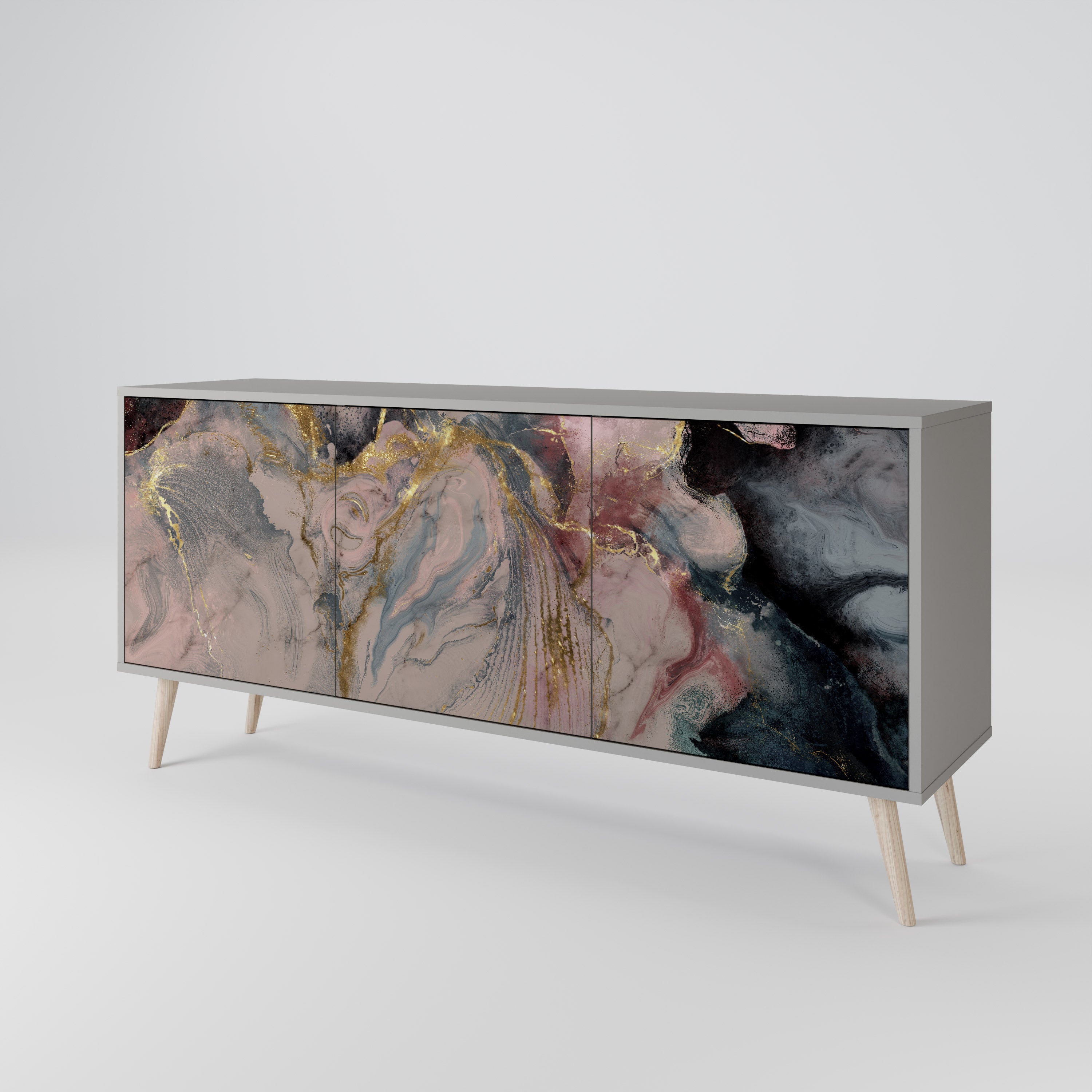 GILDED SWIRLS 3-Door Sideboard