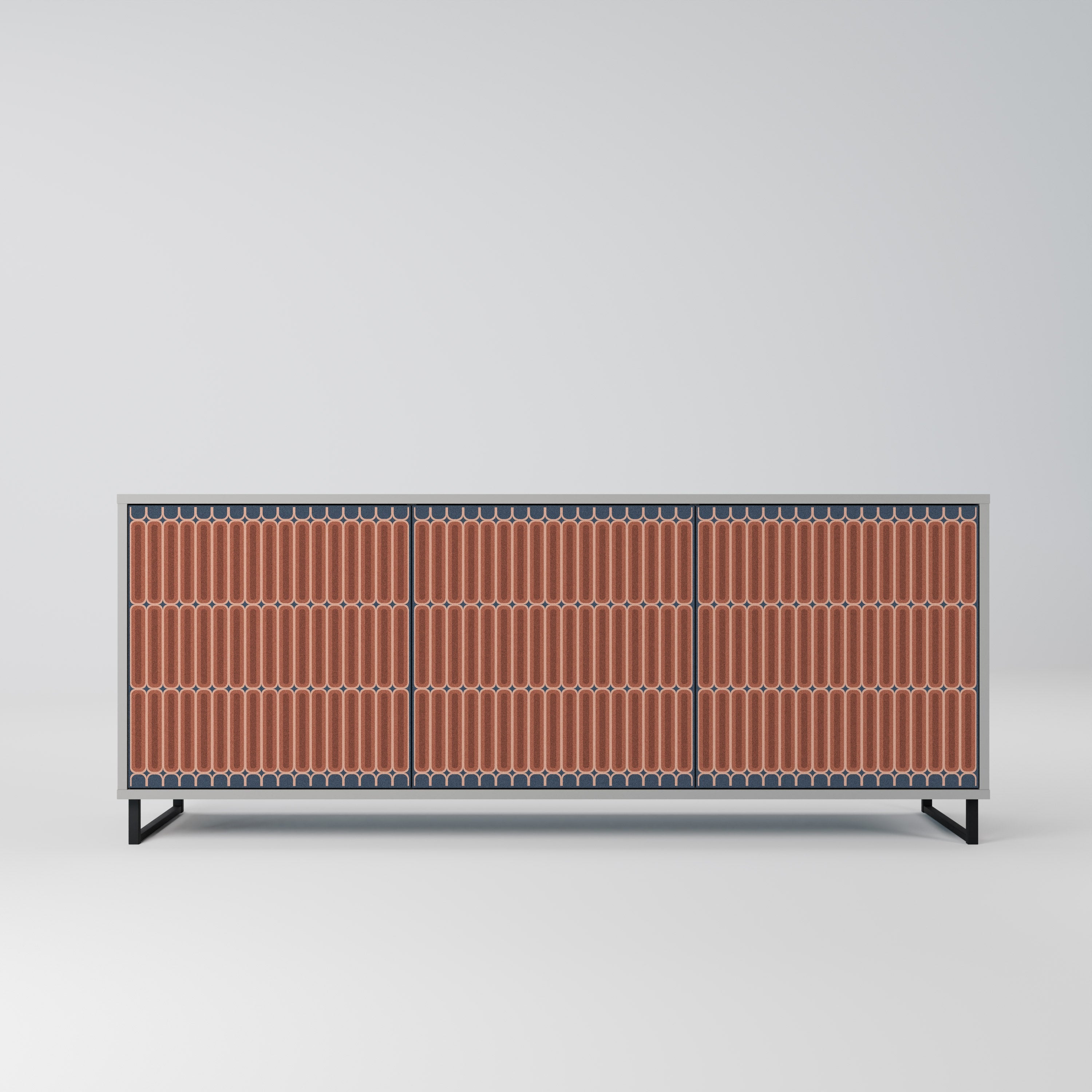 HYPNOTIC GATE Sideboard mit 3 Türen in grauer Ausführung