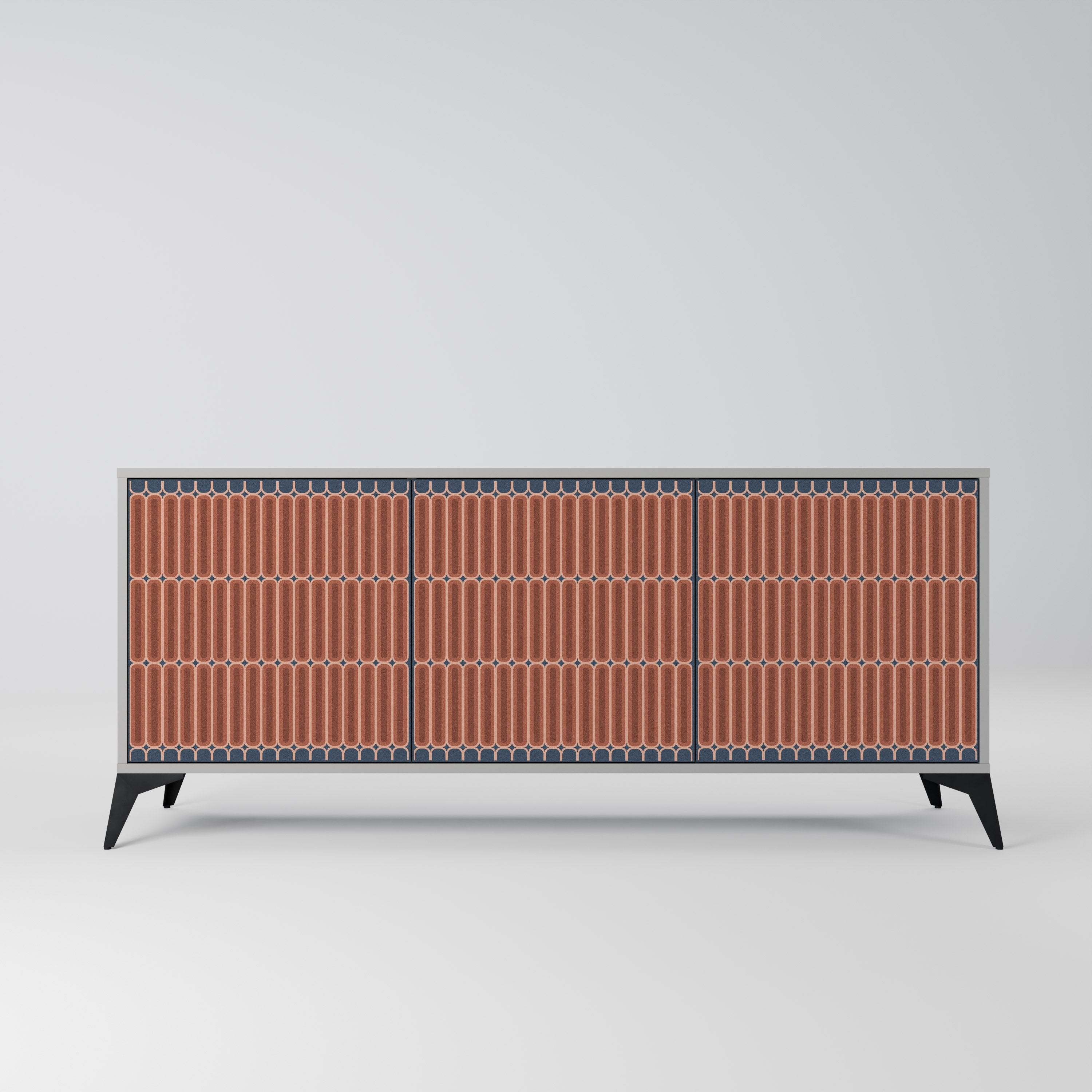 HYPNOTIC GATE Sideboard mit 3 Türen in grauer Ausführung