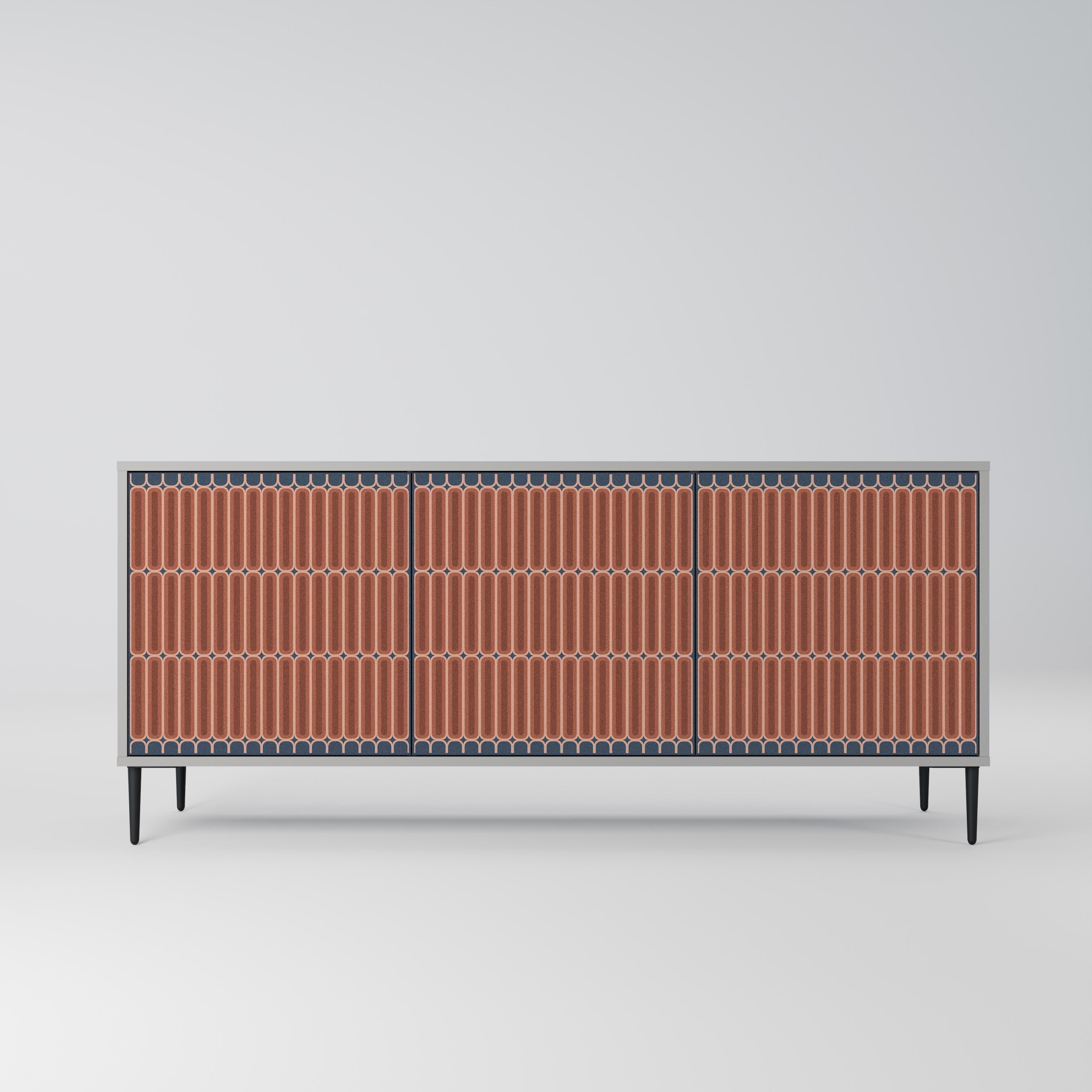HYPNOTIC GATE Sideboard mit 3 Türen in grauer Ausführung