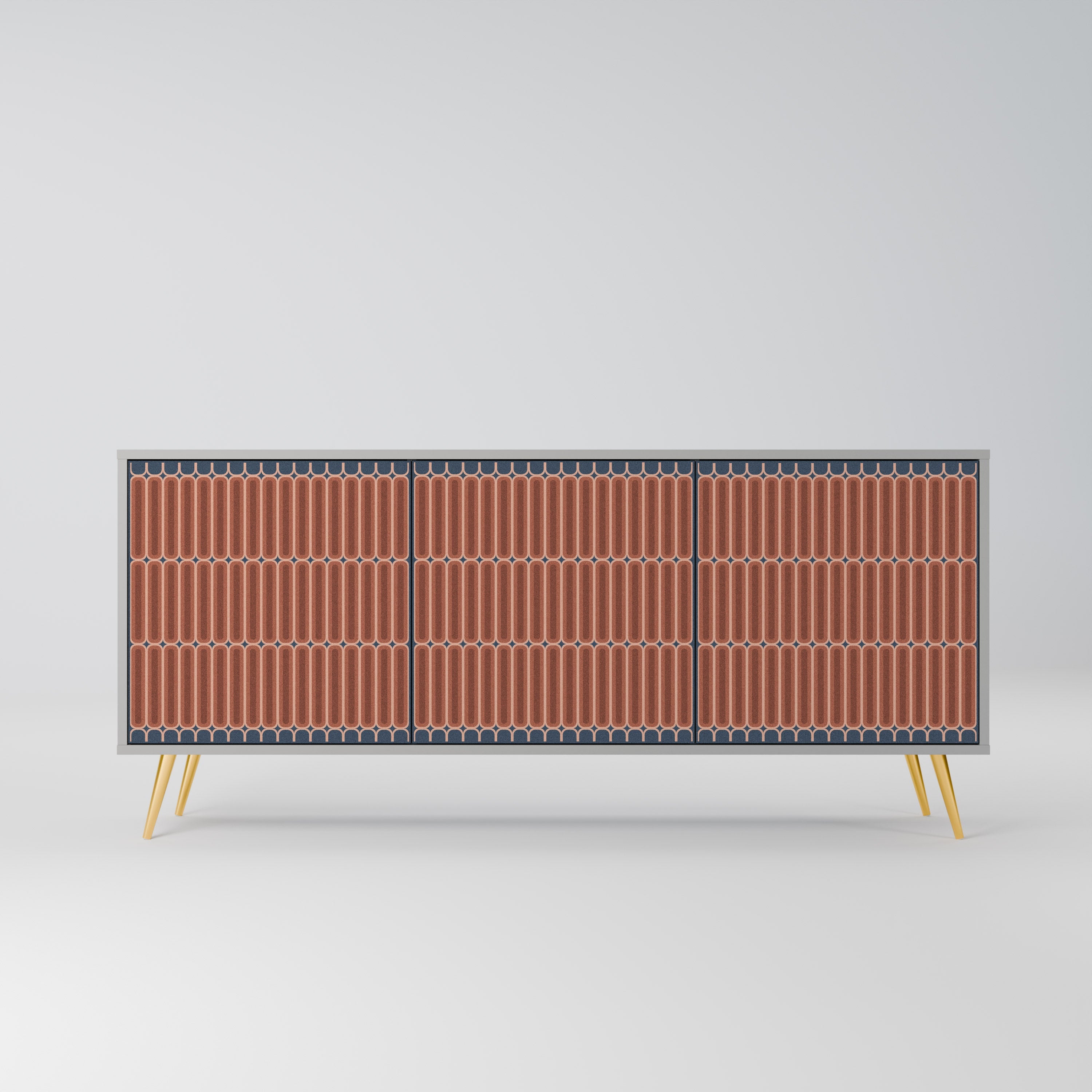 HYPNOTIC GATE Sideboard mit 3 Türen in grauer Ausführung