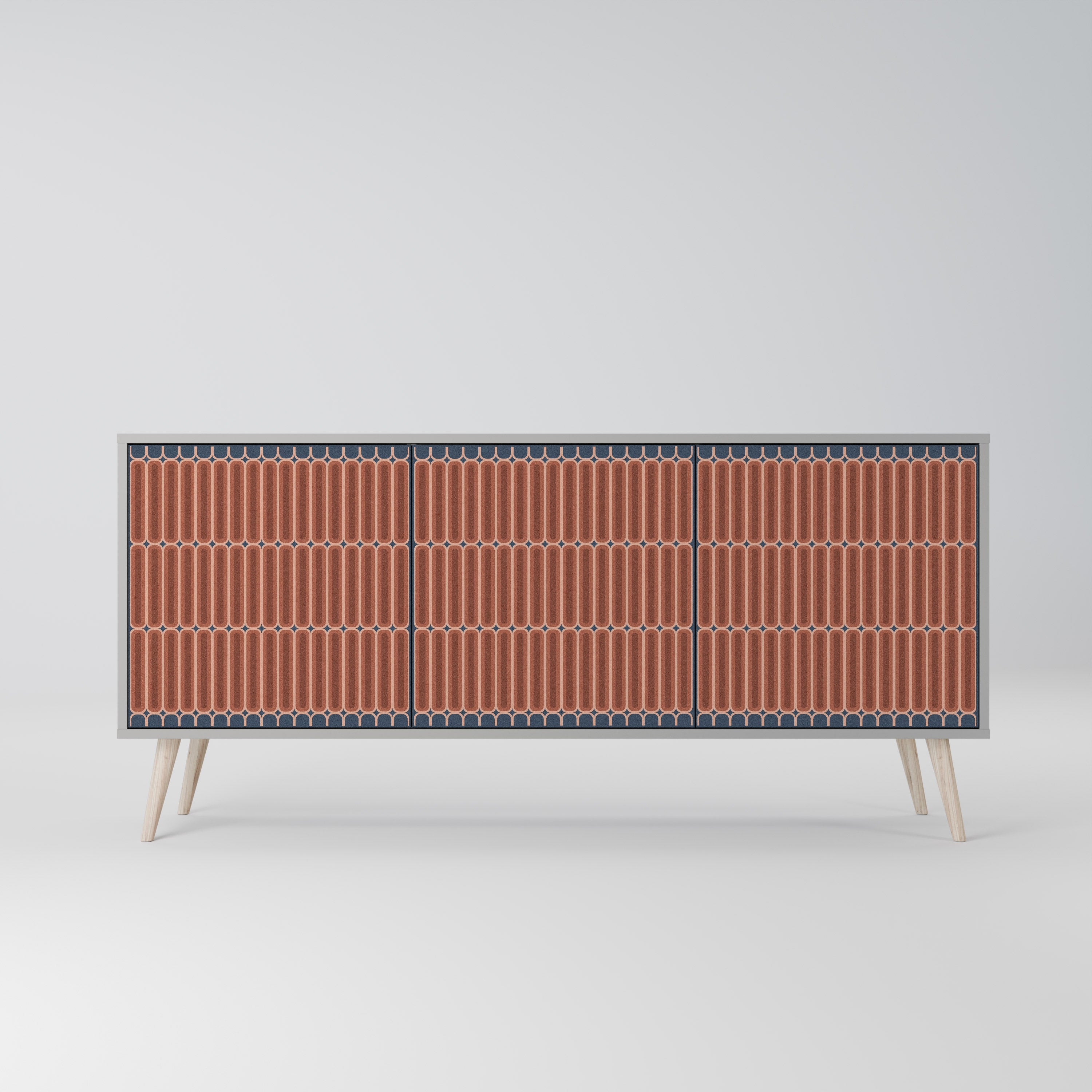 HYPNOTIC GATE Sideboard mit 3 Türen in grauer Ausführung