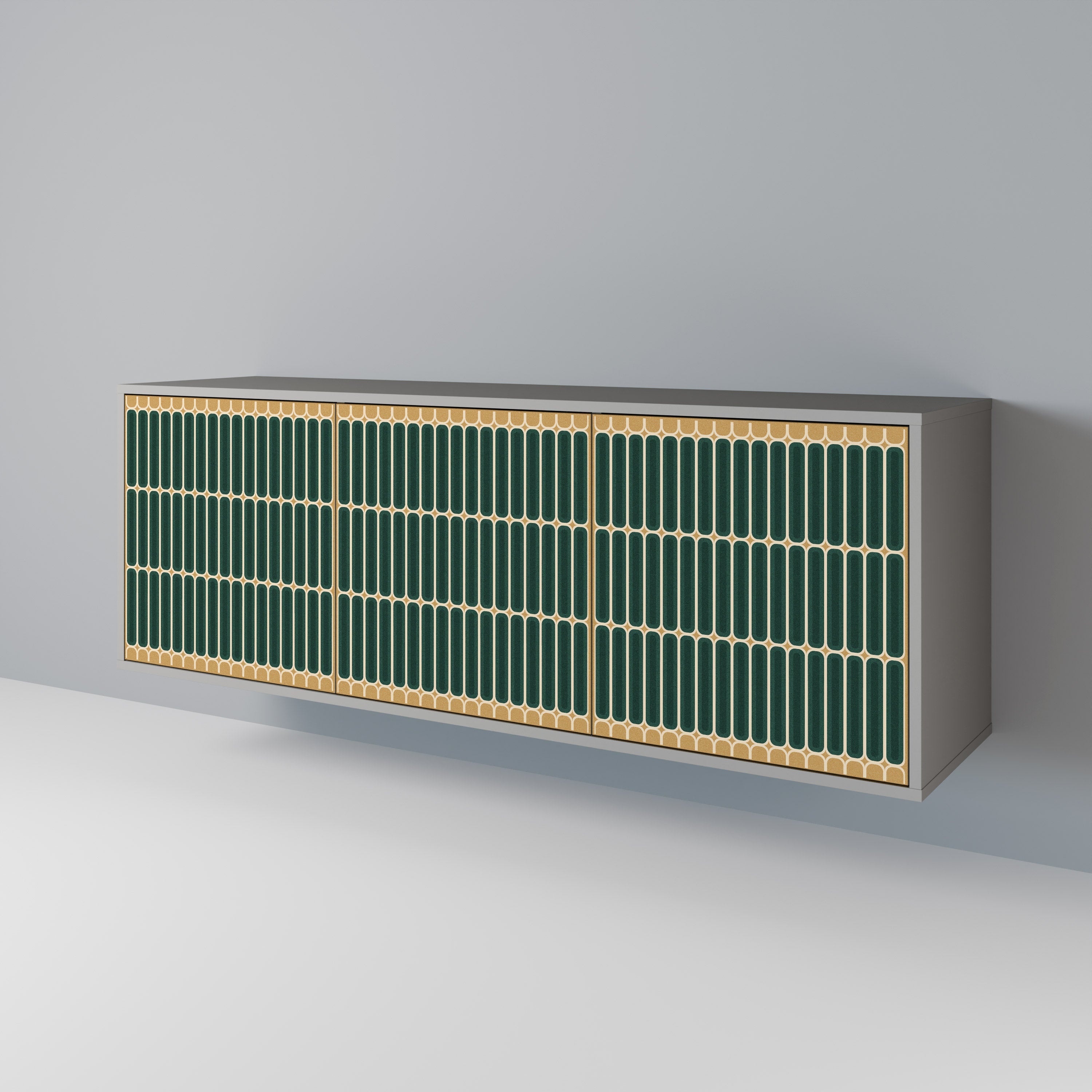ILUSION GATE Sideboard mit 3 Türen in grauer Ausführung