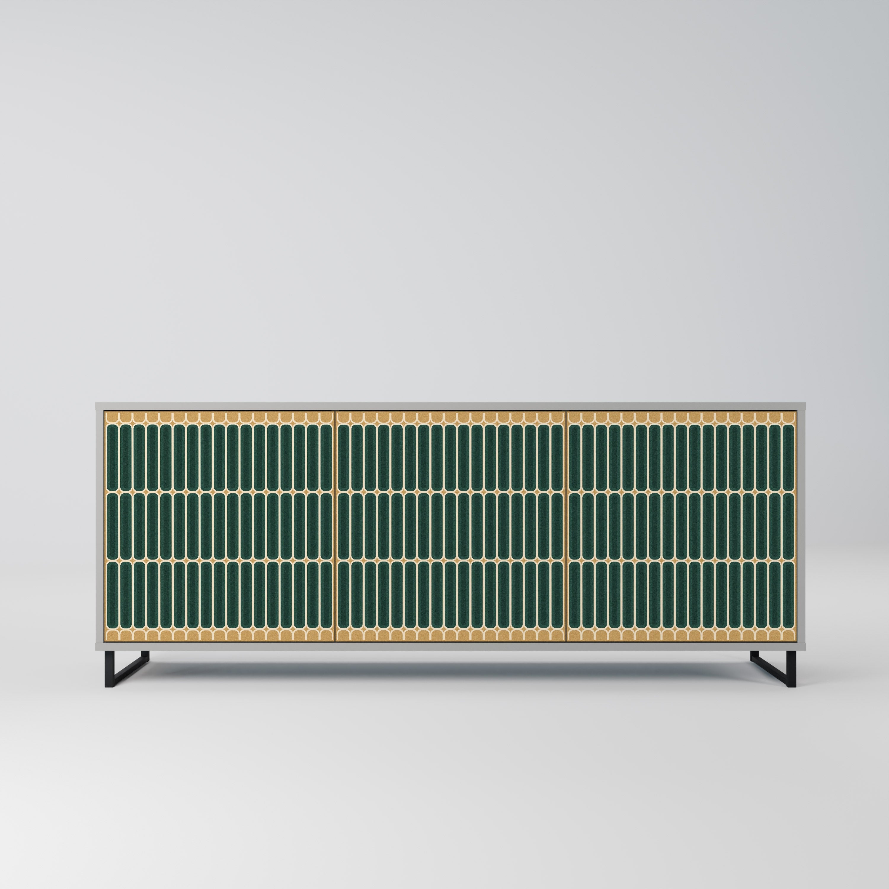 ILUSION GATE Sideboard mit 3 Türen in grauer Ausführung