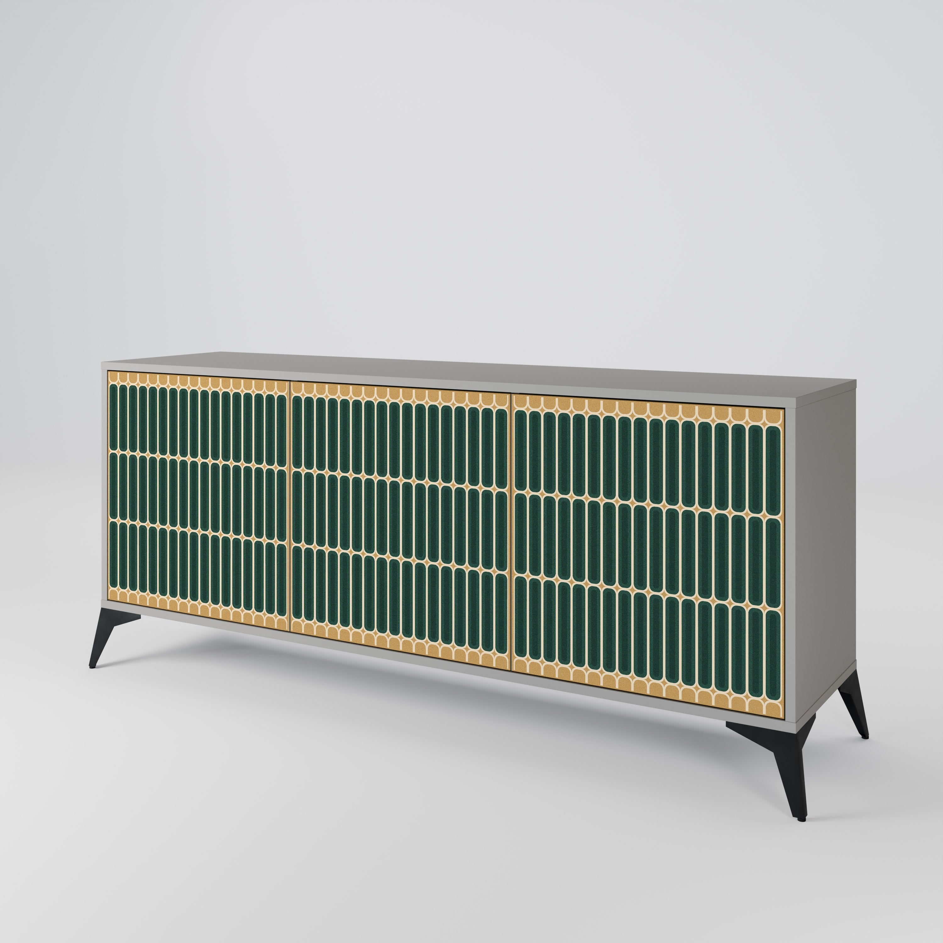 ILUSION GATE Sideboard mit 3 Türen in grauer Ausführung