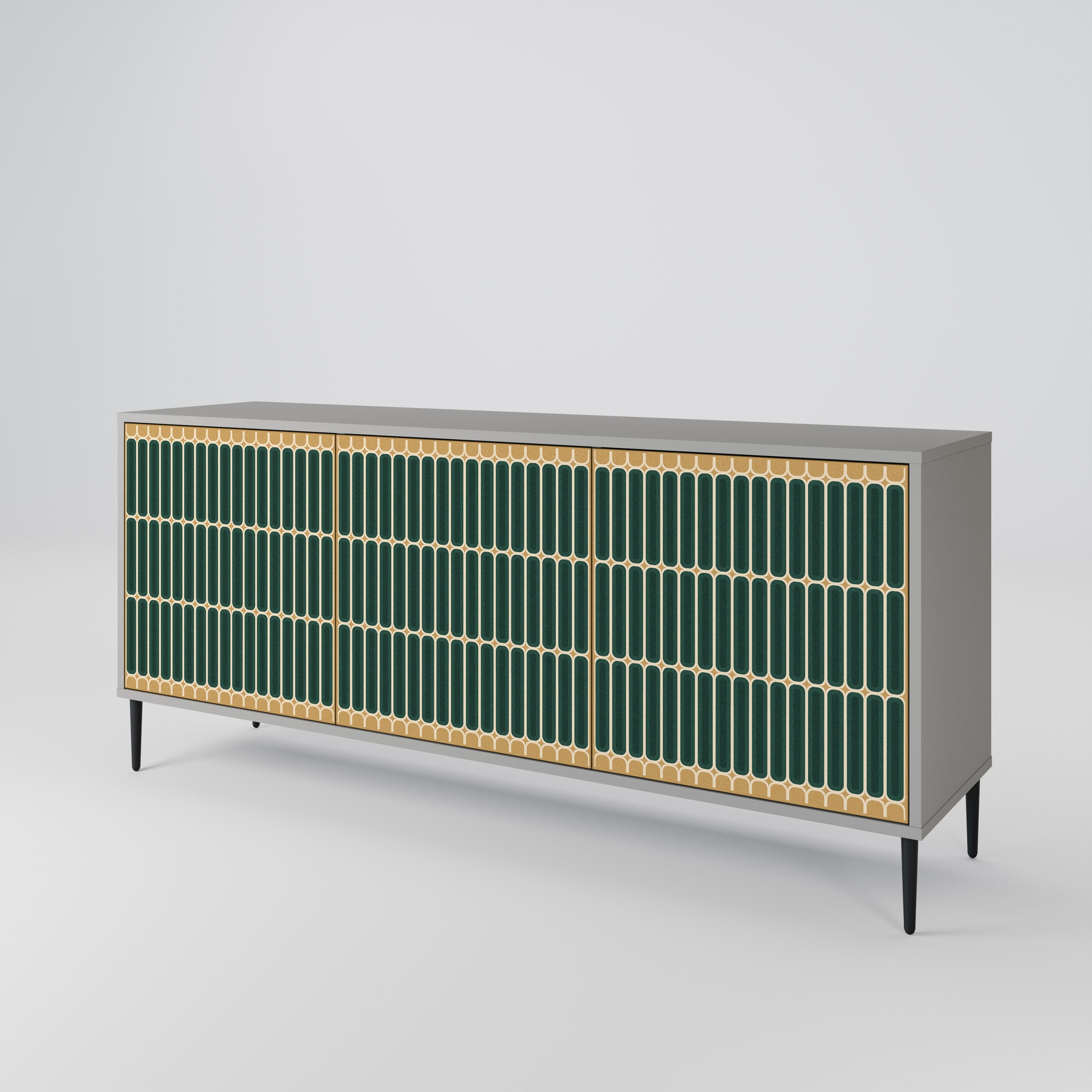 ILUSION GATE Sideboard mit 3 Türen in grauer Ausführung