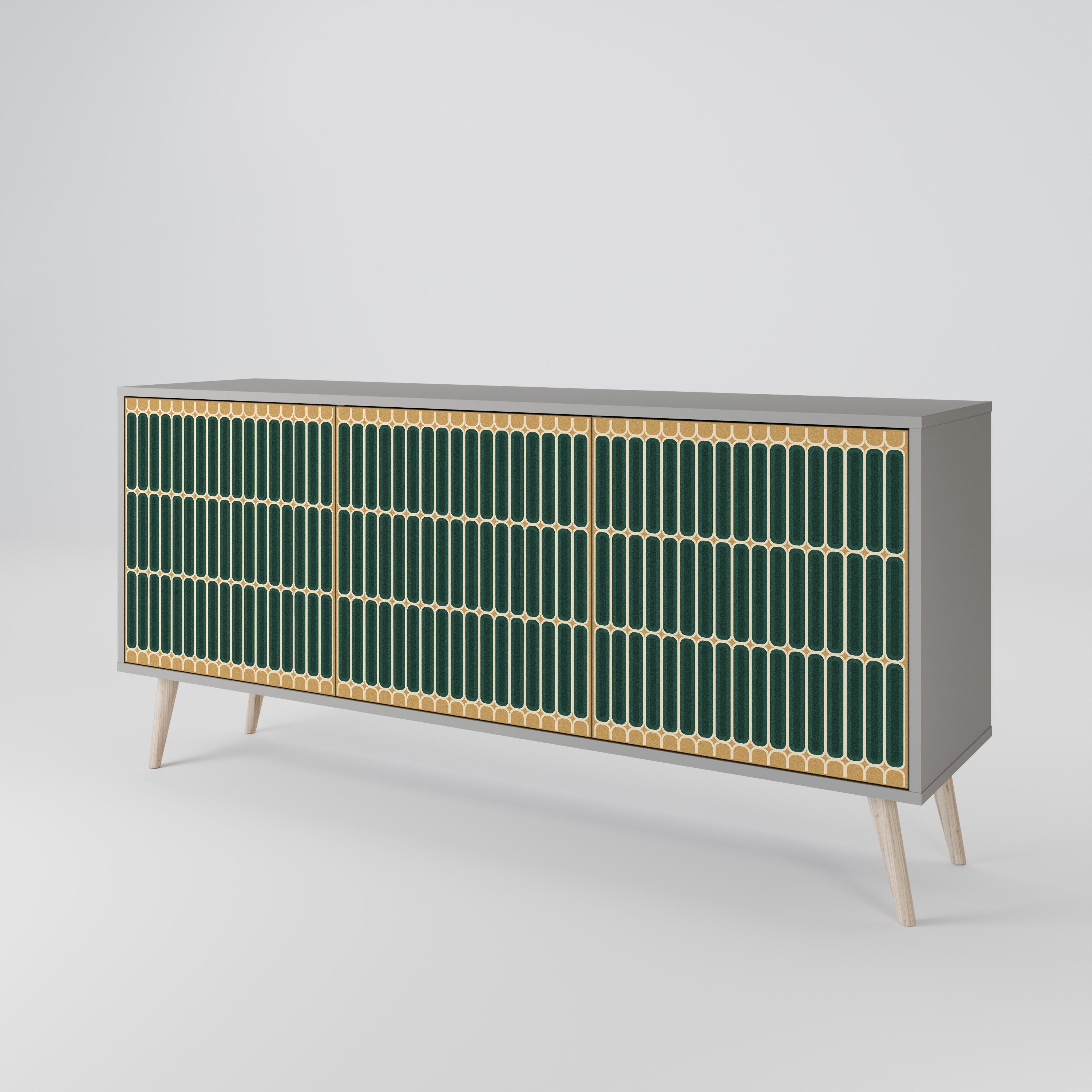 ILUSION GATE Sideboard mit 3 Türen in grauer Ausführung