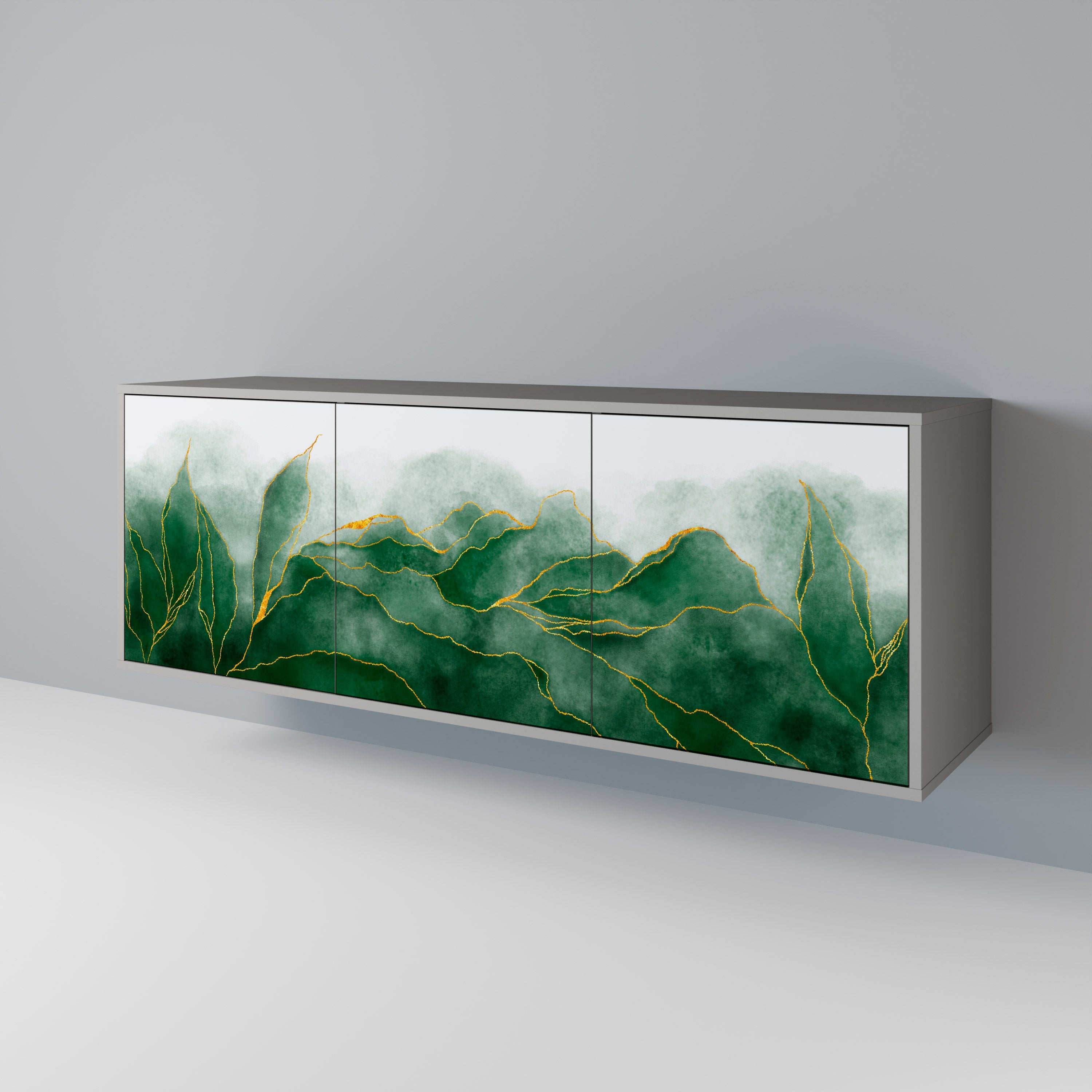 EXPENSIVE NATURE 3-türiges Sideboard in grauem Finish