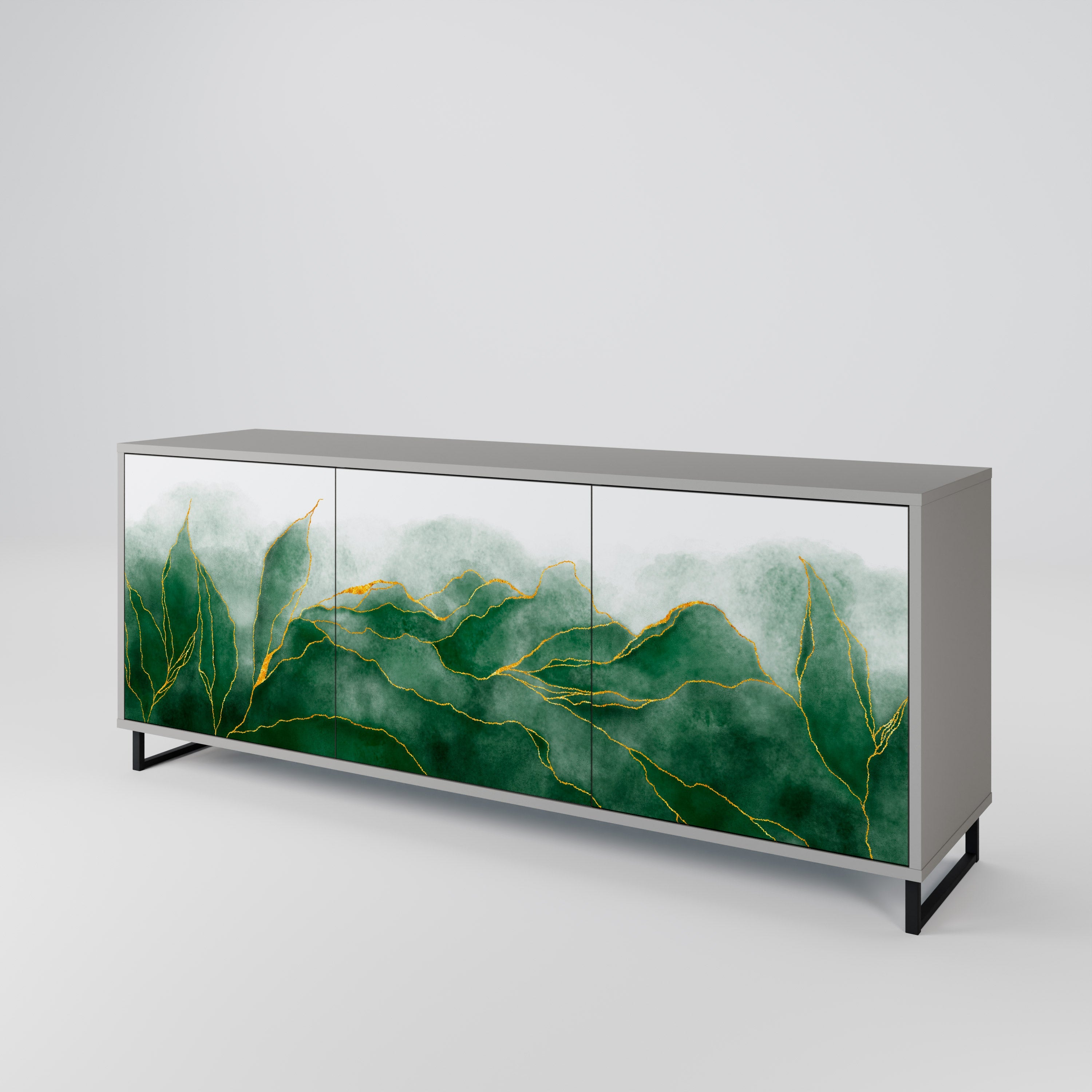 EXPENSIVE NATURE 3-türiges Sideboard in grauem Finish