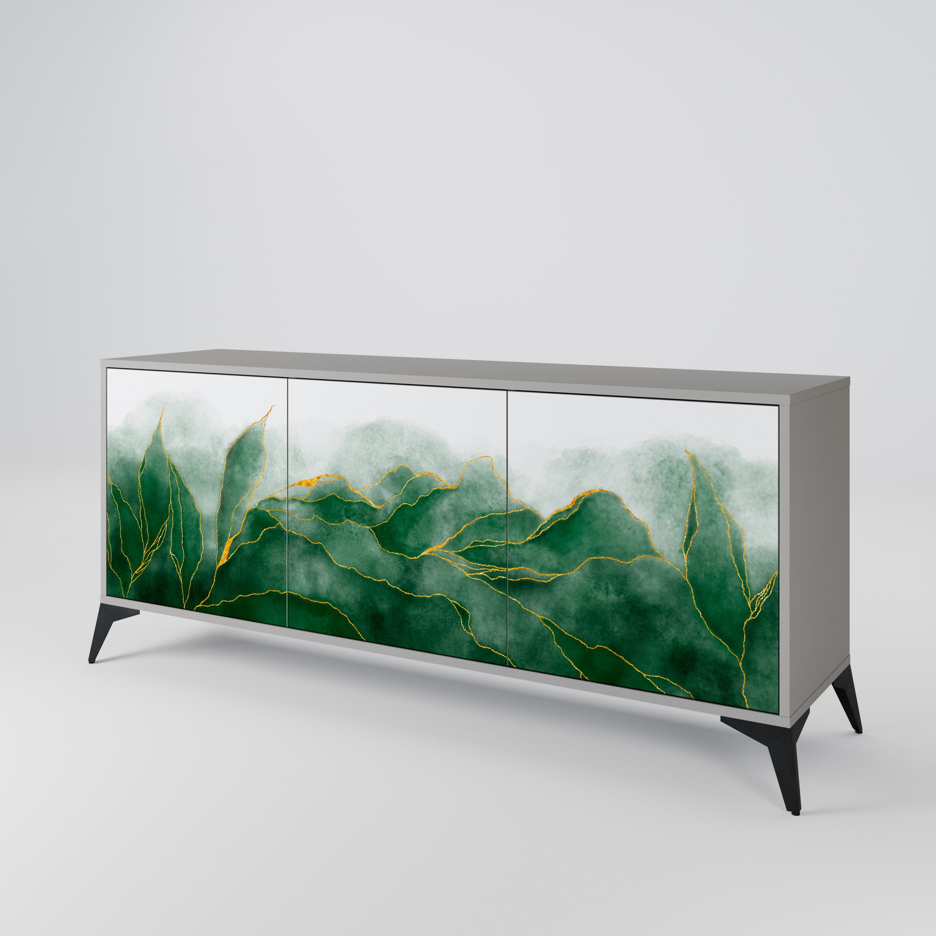 EXPENSIVE NATURE 3-türiges Sideboard in grauem Finish